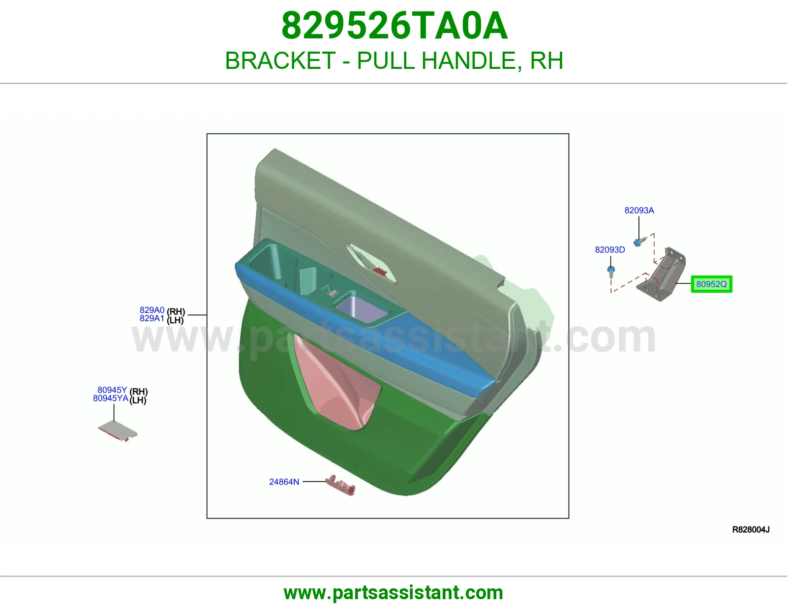 قاعدة مسكة سحب يمين 829526TA0A