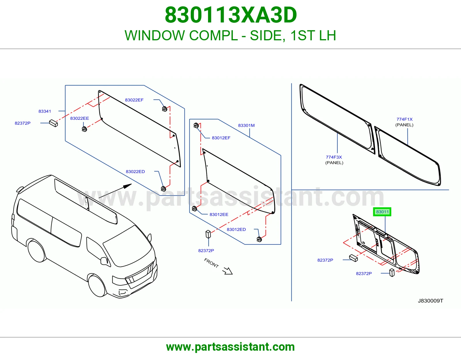 قزاز جانبي أول يسار كامل 830113XA3D