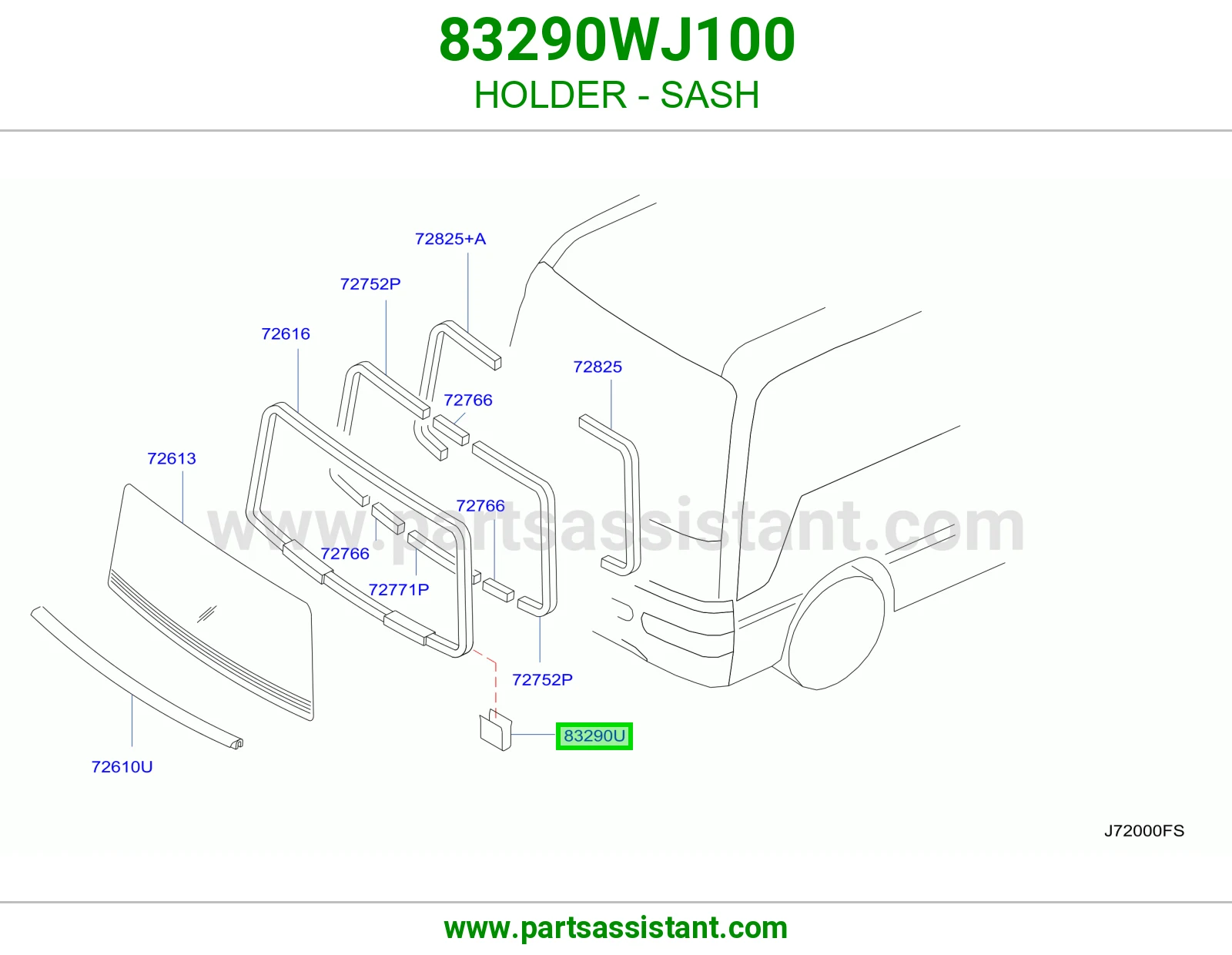 حامل مجرى قزاز 83290WJ100