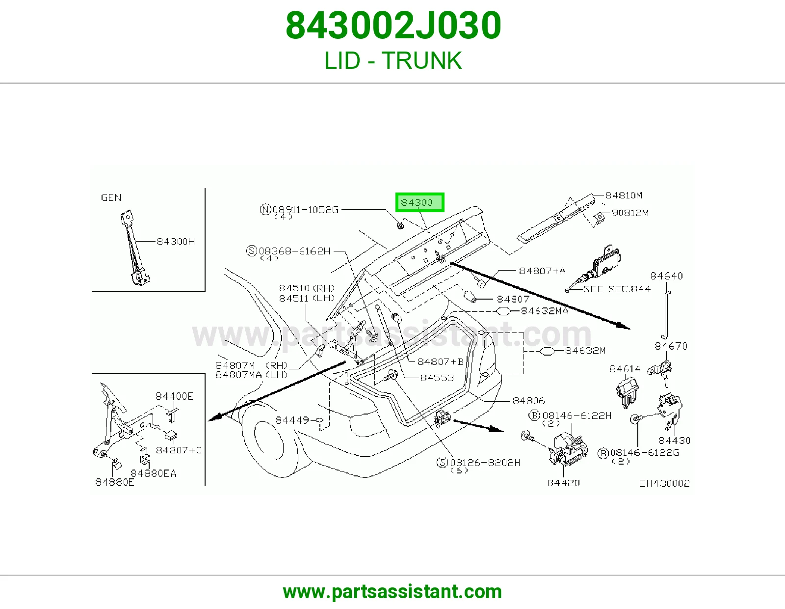 غطاء شنطه 843002J030
