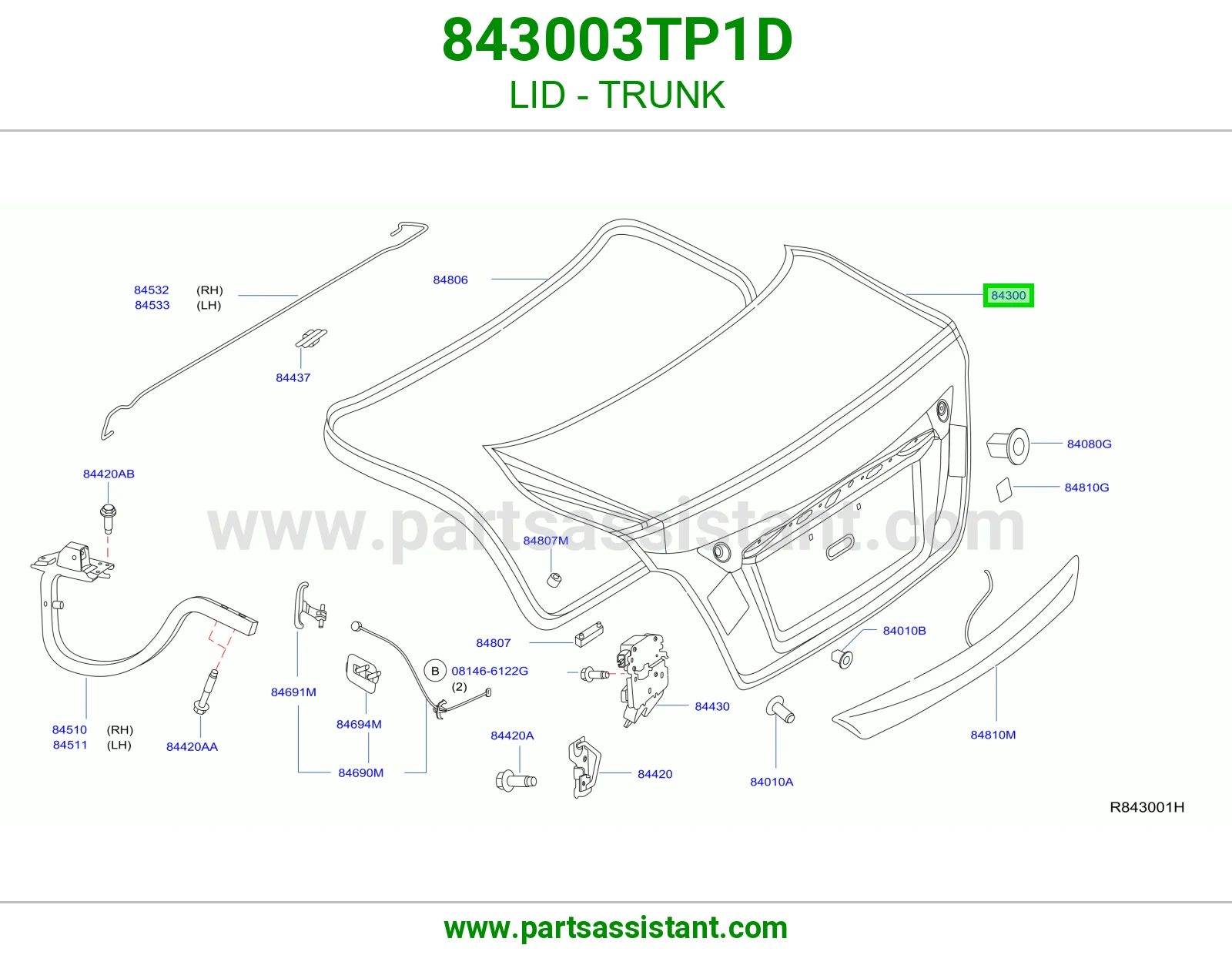غطاء شنطه 843003TP1D
