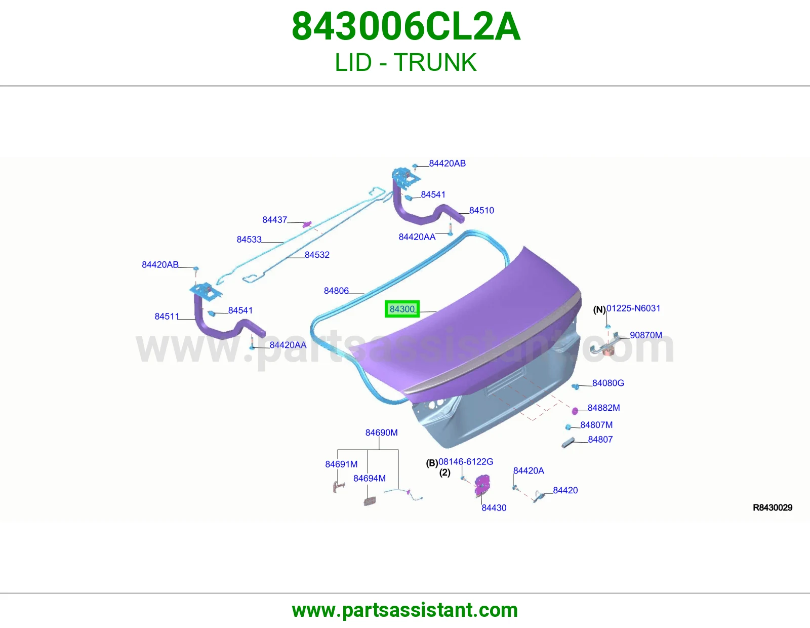غطاء شنطه 843006CL2A