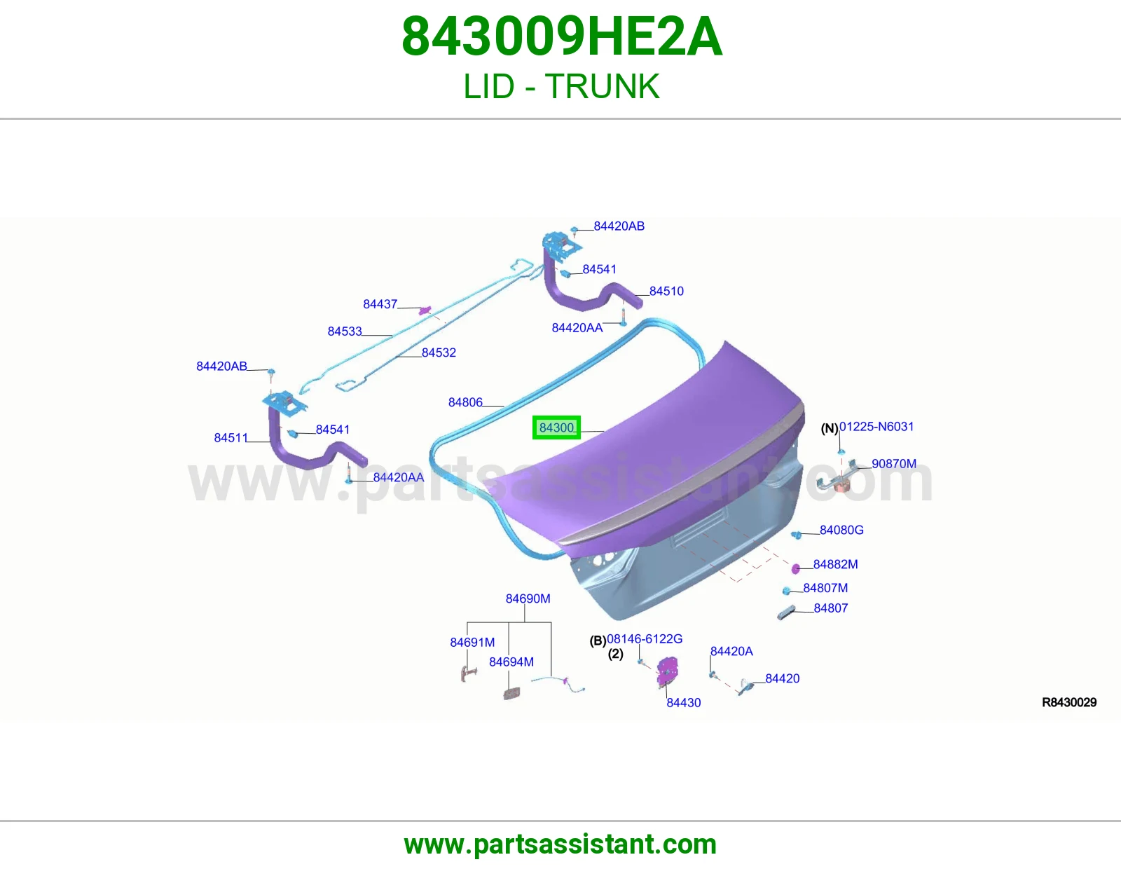 غطاء شنطه 843009HE2A