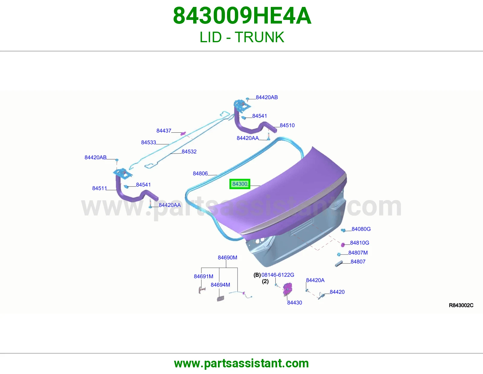 غطاء شنطه 843009HE4A