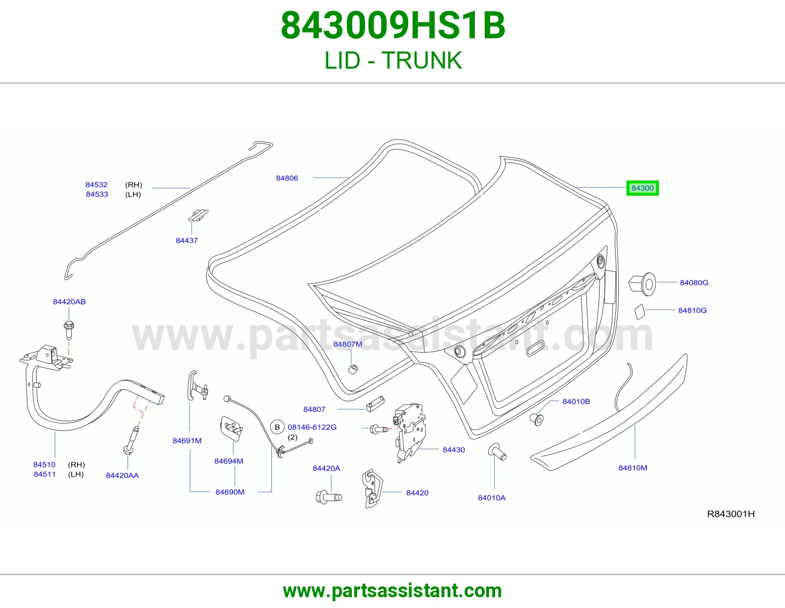 غطاء شنطه 843009HS1B