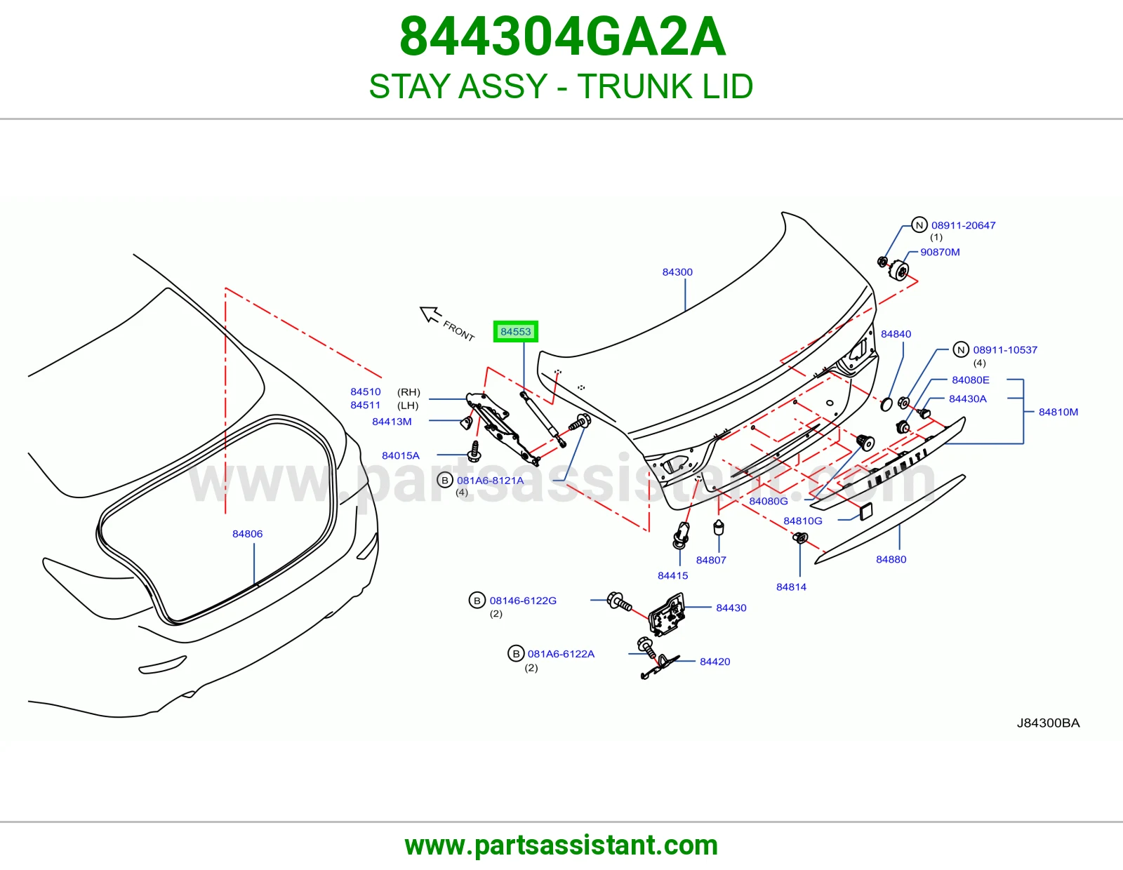 مساعد شنطه خلفي 844304GA2A