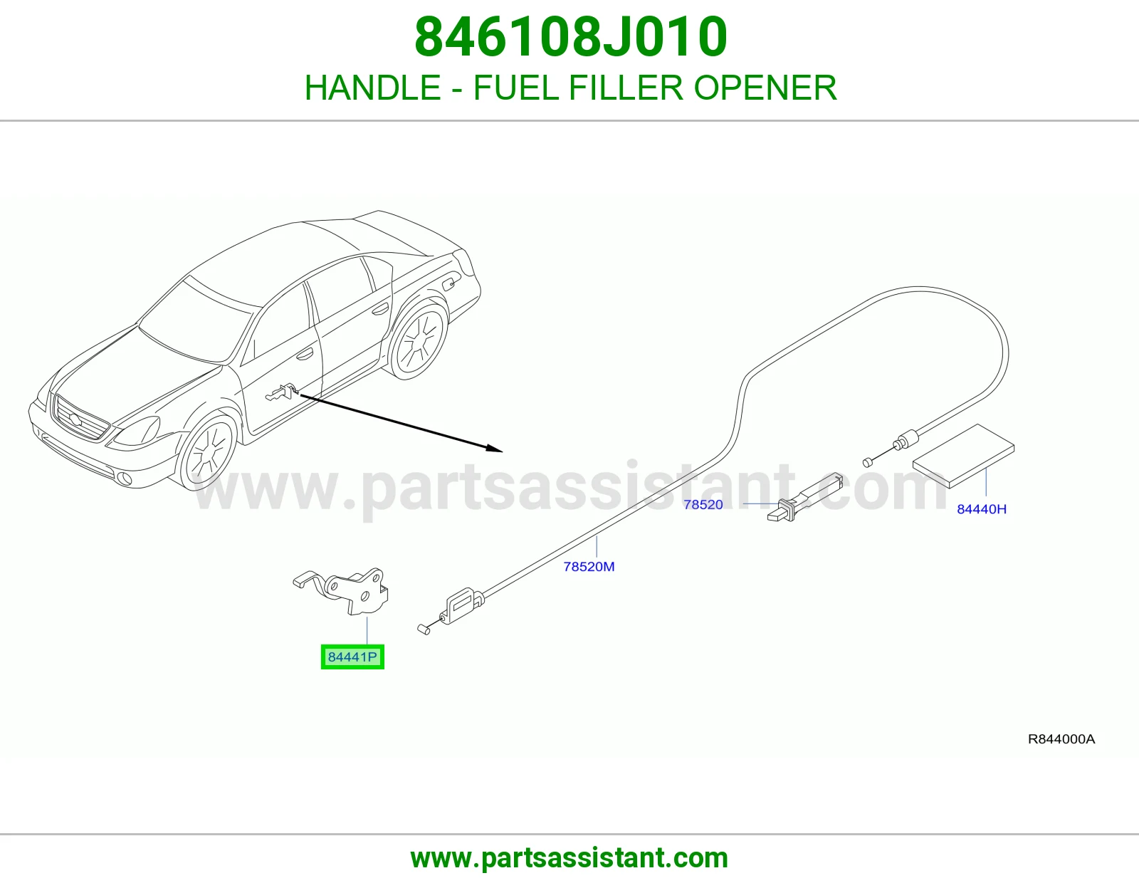 مسكة فتاحة غطاء تانكي 846108J010