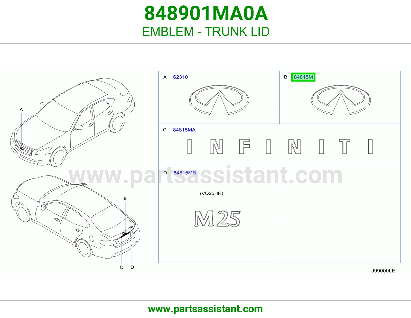 علامه نيسان شنطه 848901MA0A