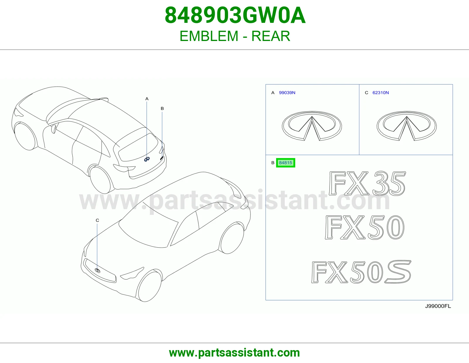 علامة خلفي 848903GW0A