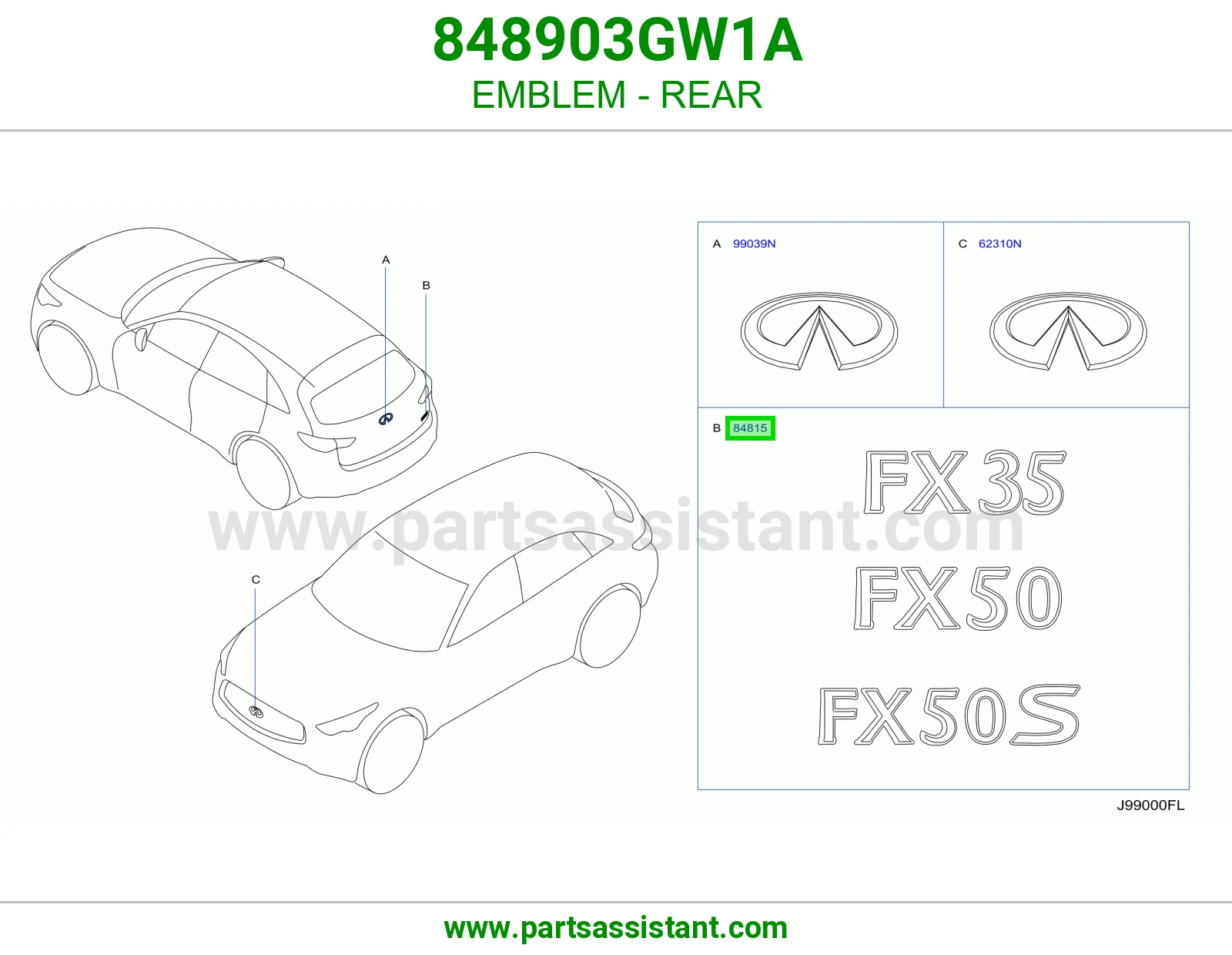 علامة خلفي 848903GW1A