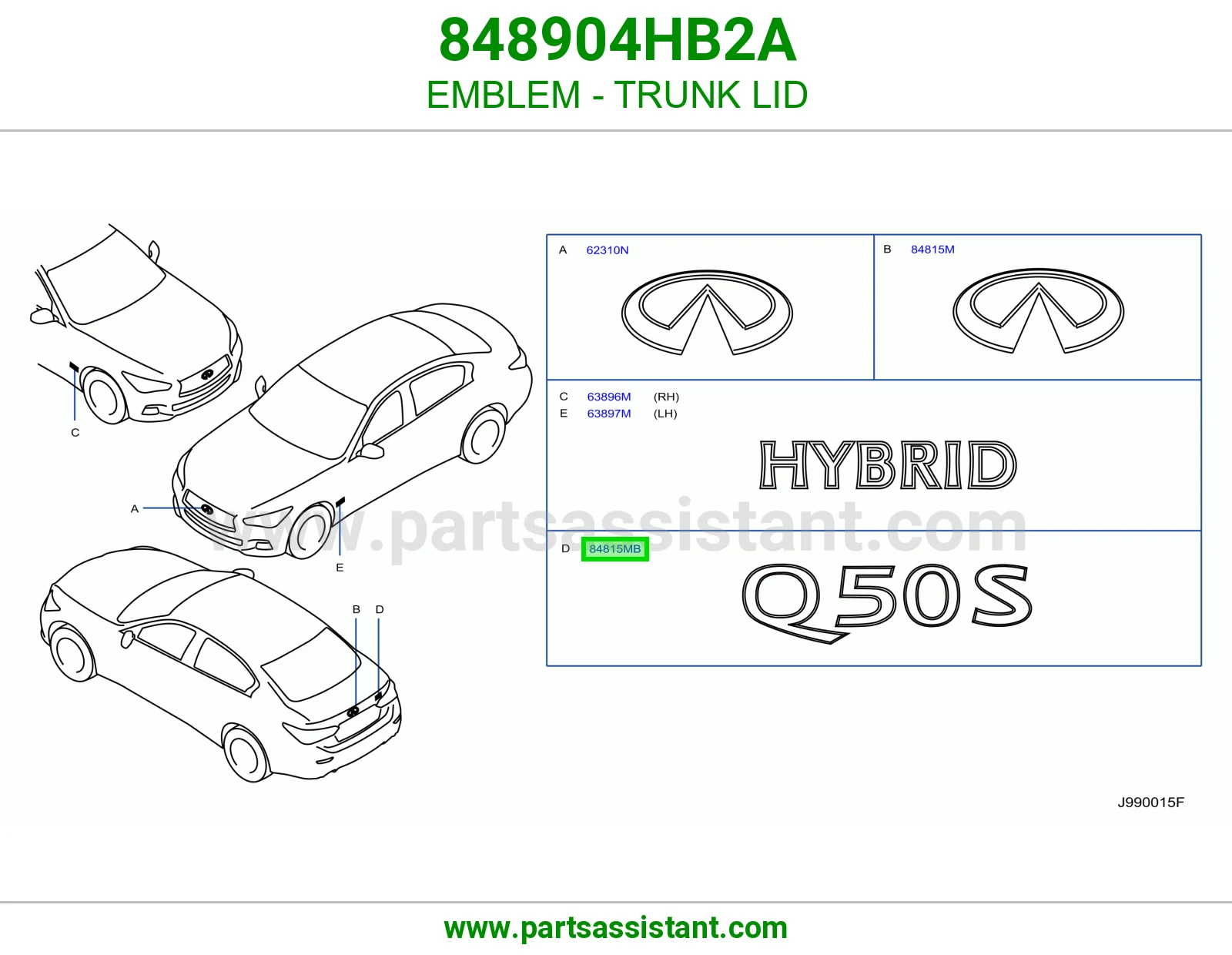 علامه نيسان شنطه 848904HB2A