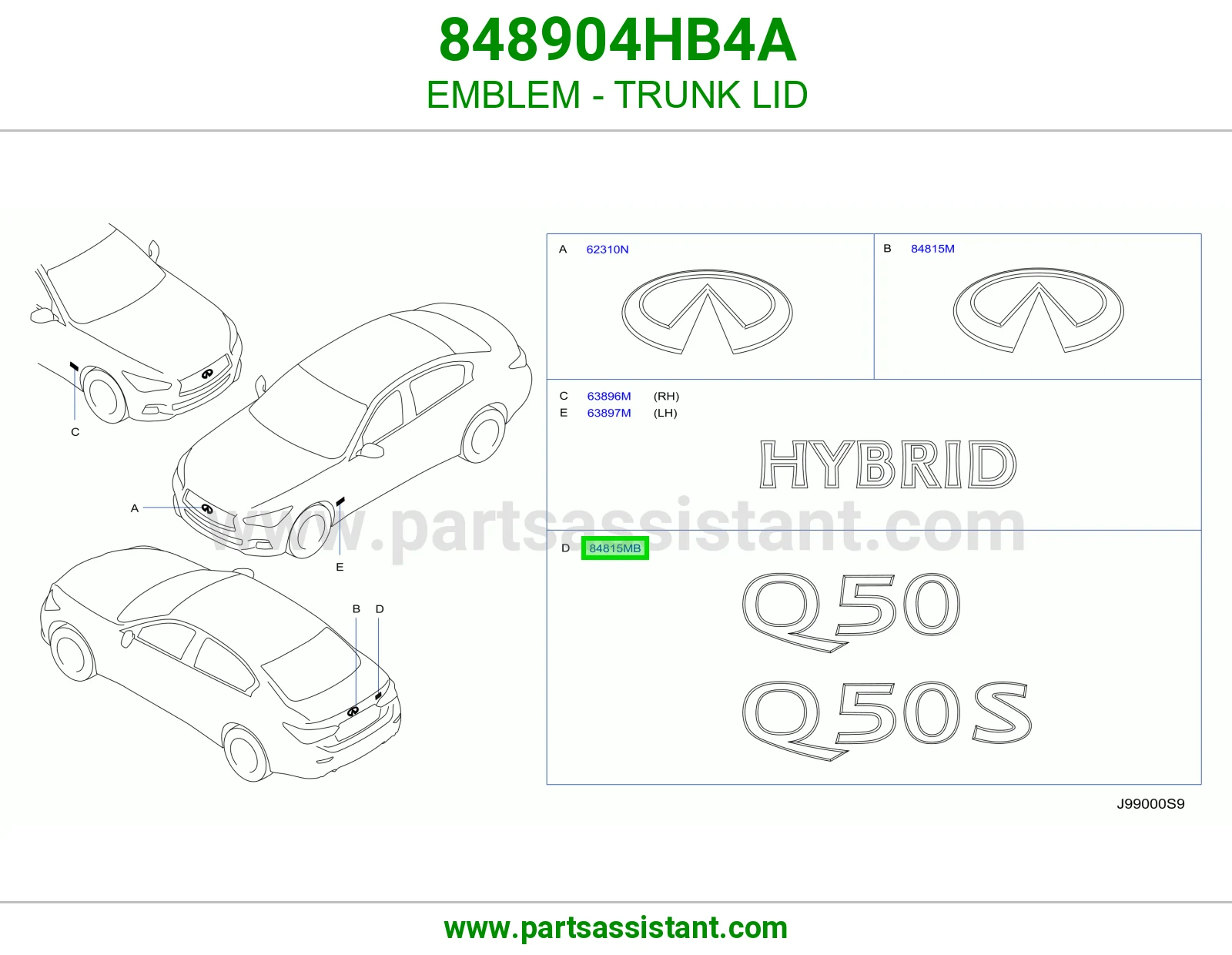 علامه نيسان شنطه 848904HB4A
