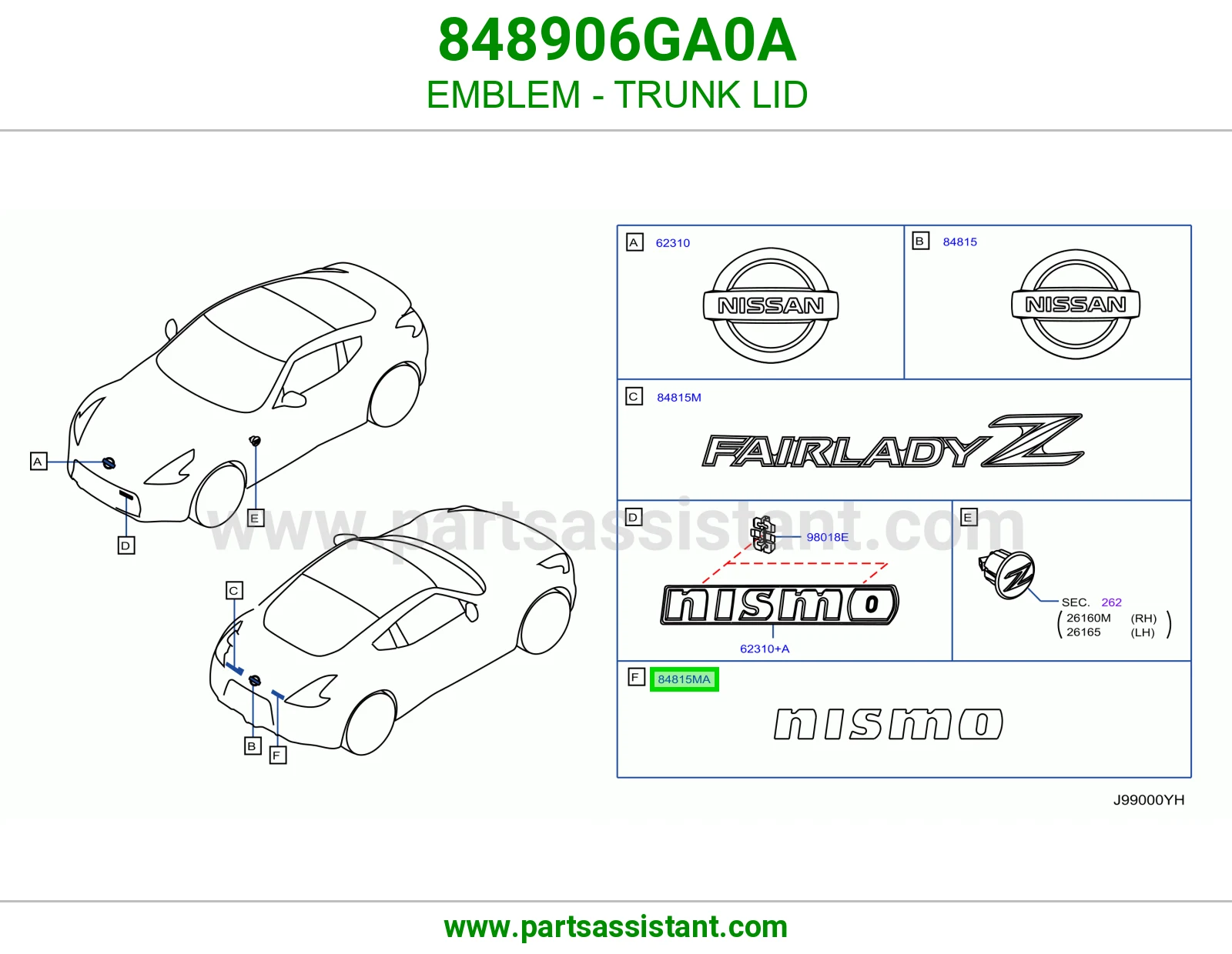 علامه نيسان شنطه 848906GA0A