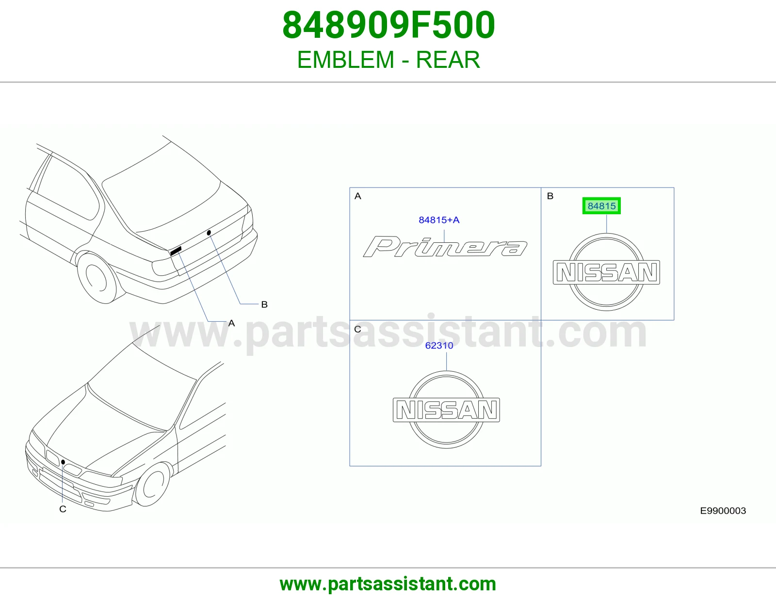 علامة خلفي 848909F500