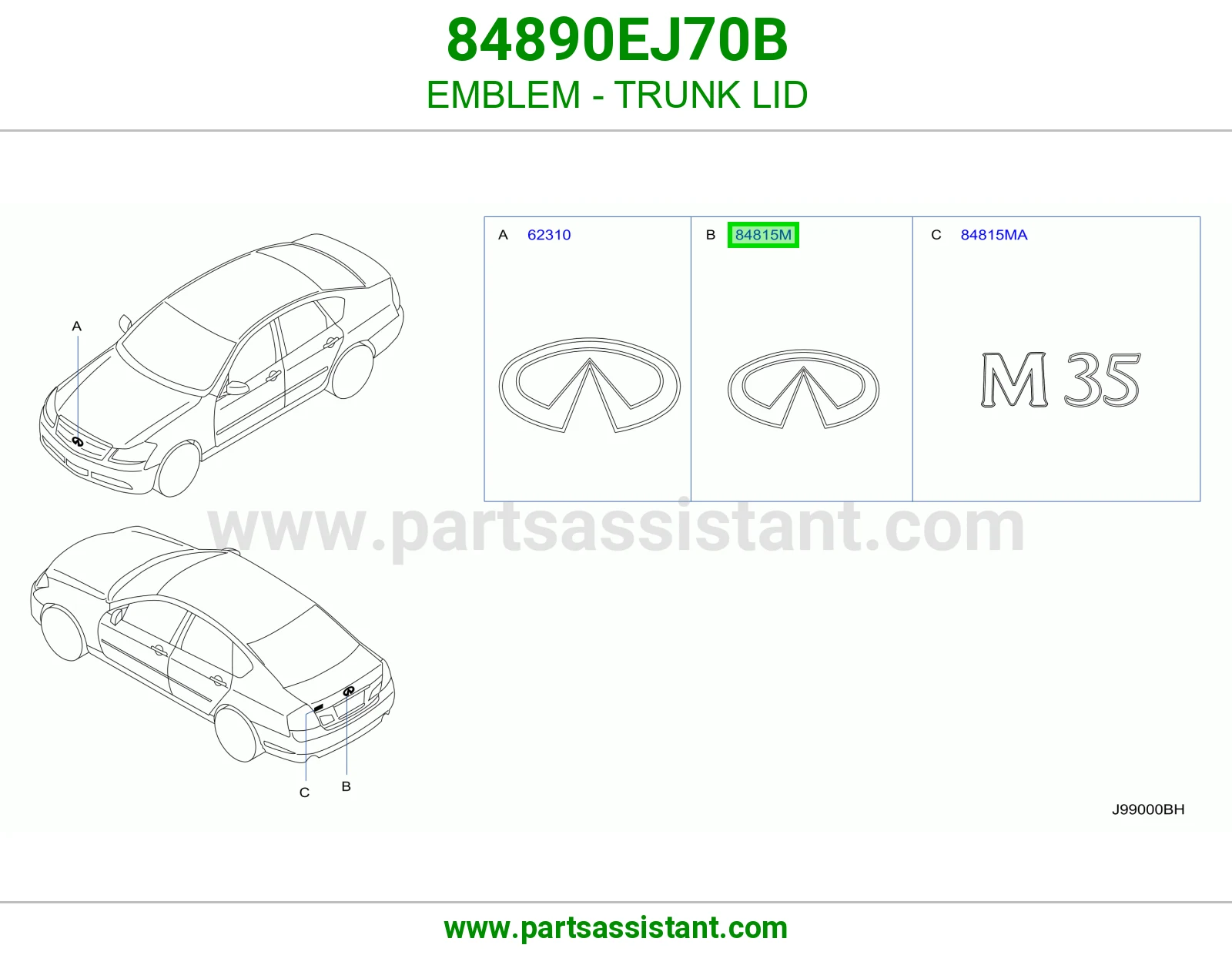 علامه نيسان شنطه 84890EJ70B