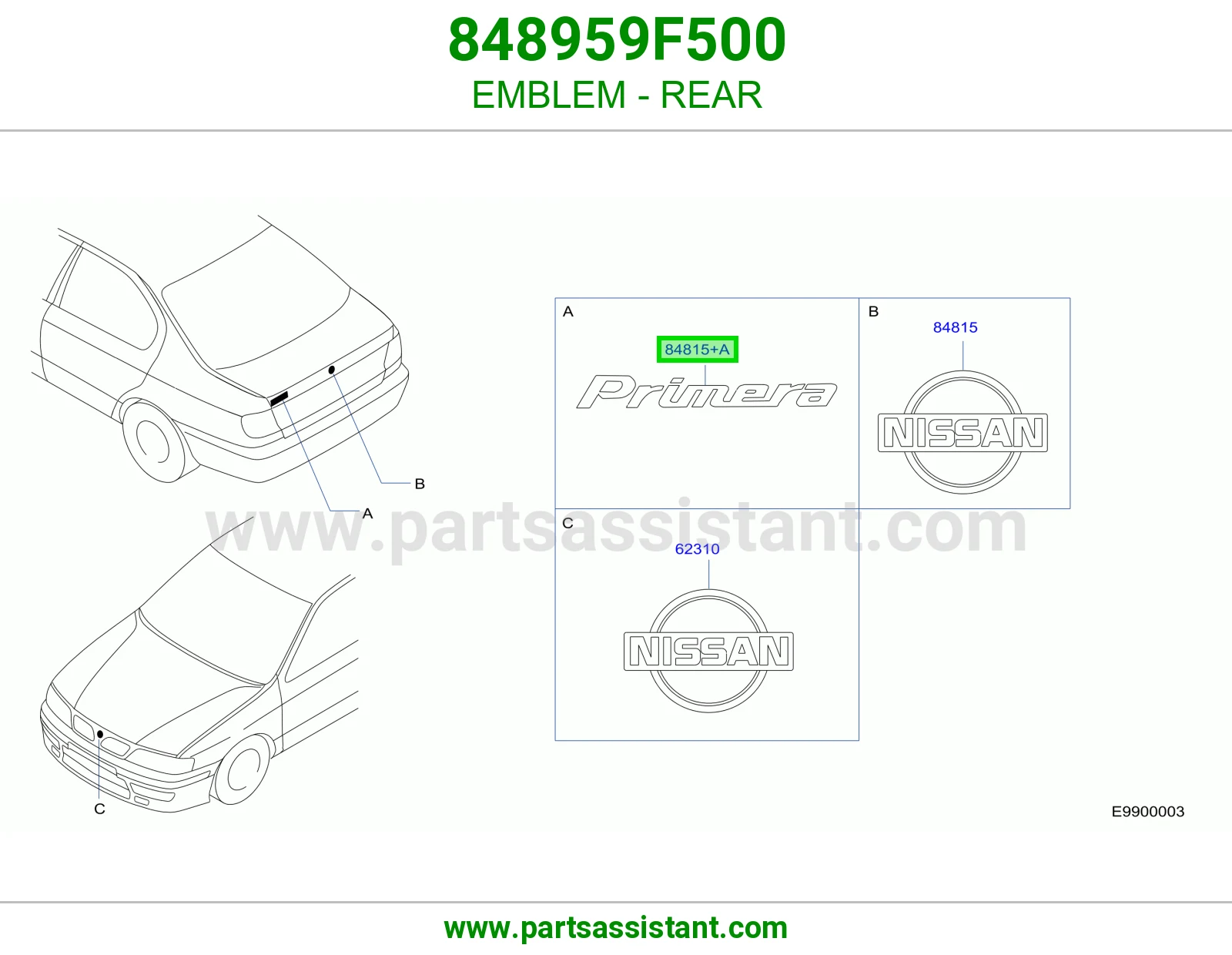 علامة خلفي 848959F500