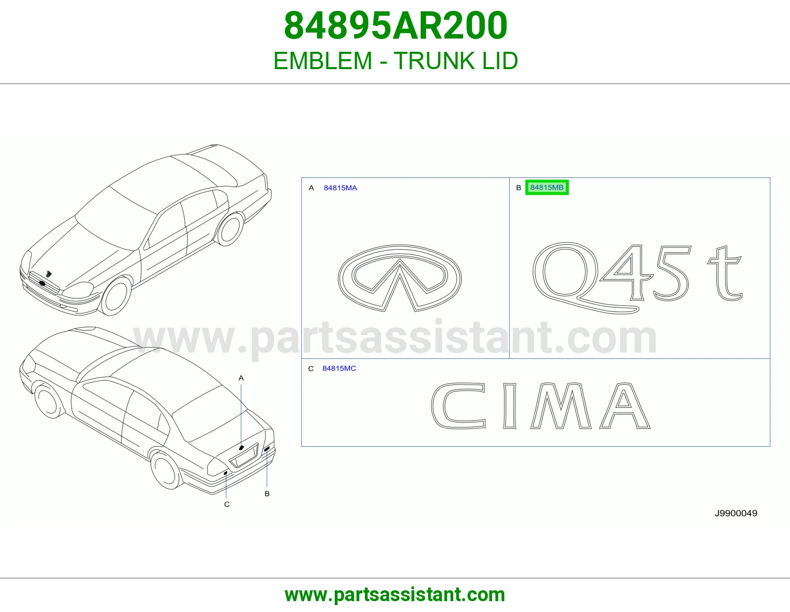 علامه نيسان شنطه 84895AR200