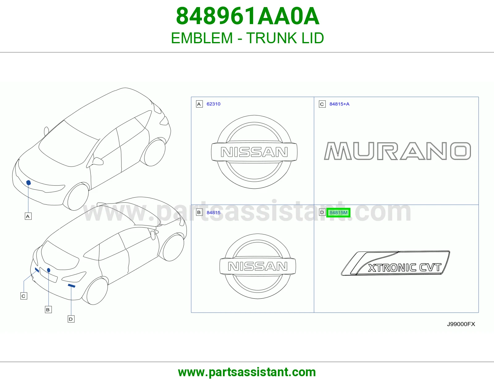 علامه نيسان شنطه 848961AA0A