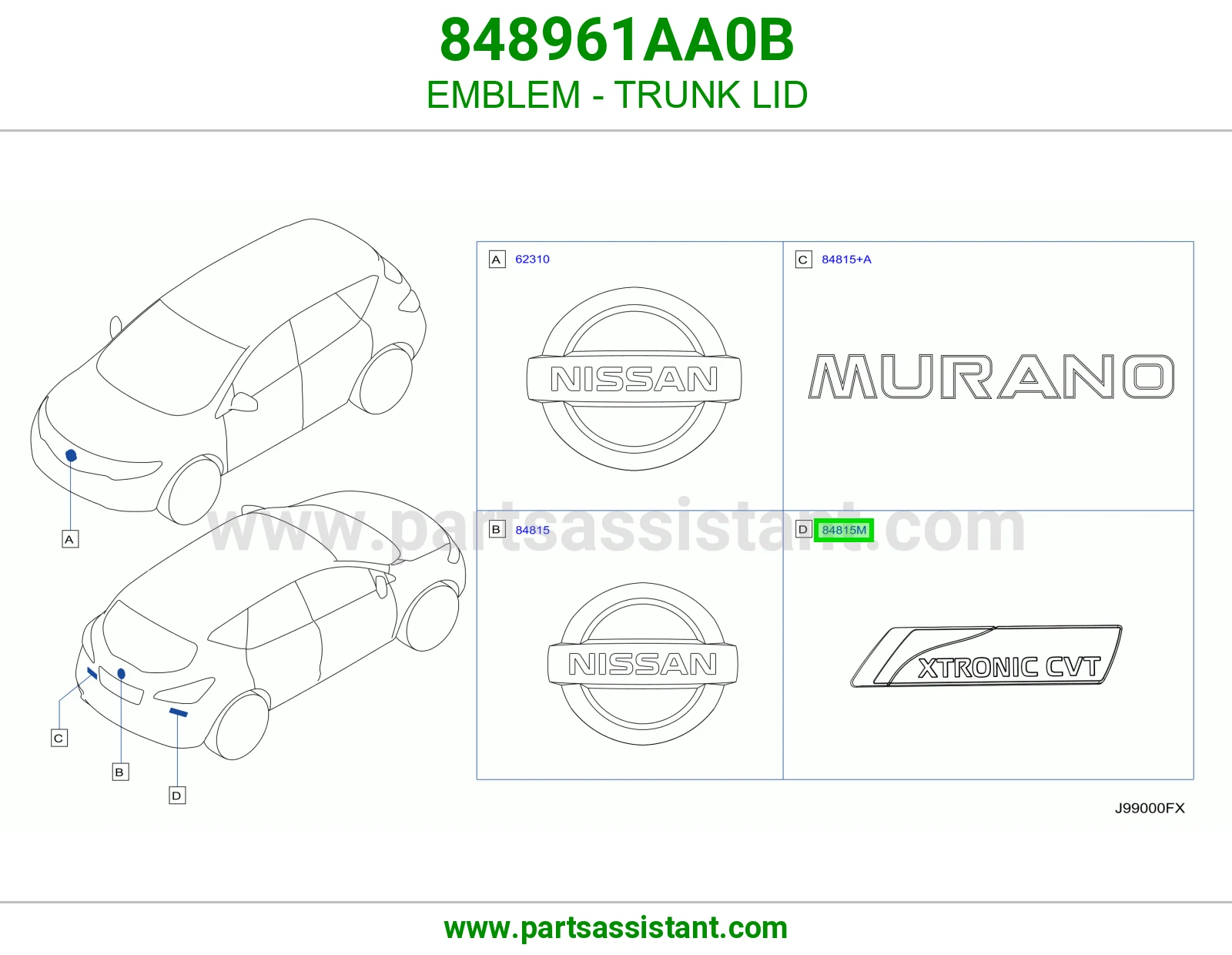 علامه نيسان شنطه 848961AA0B