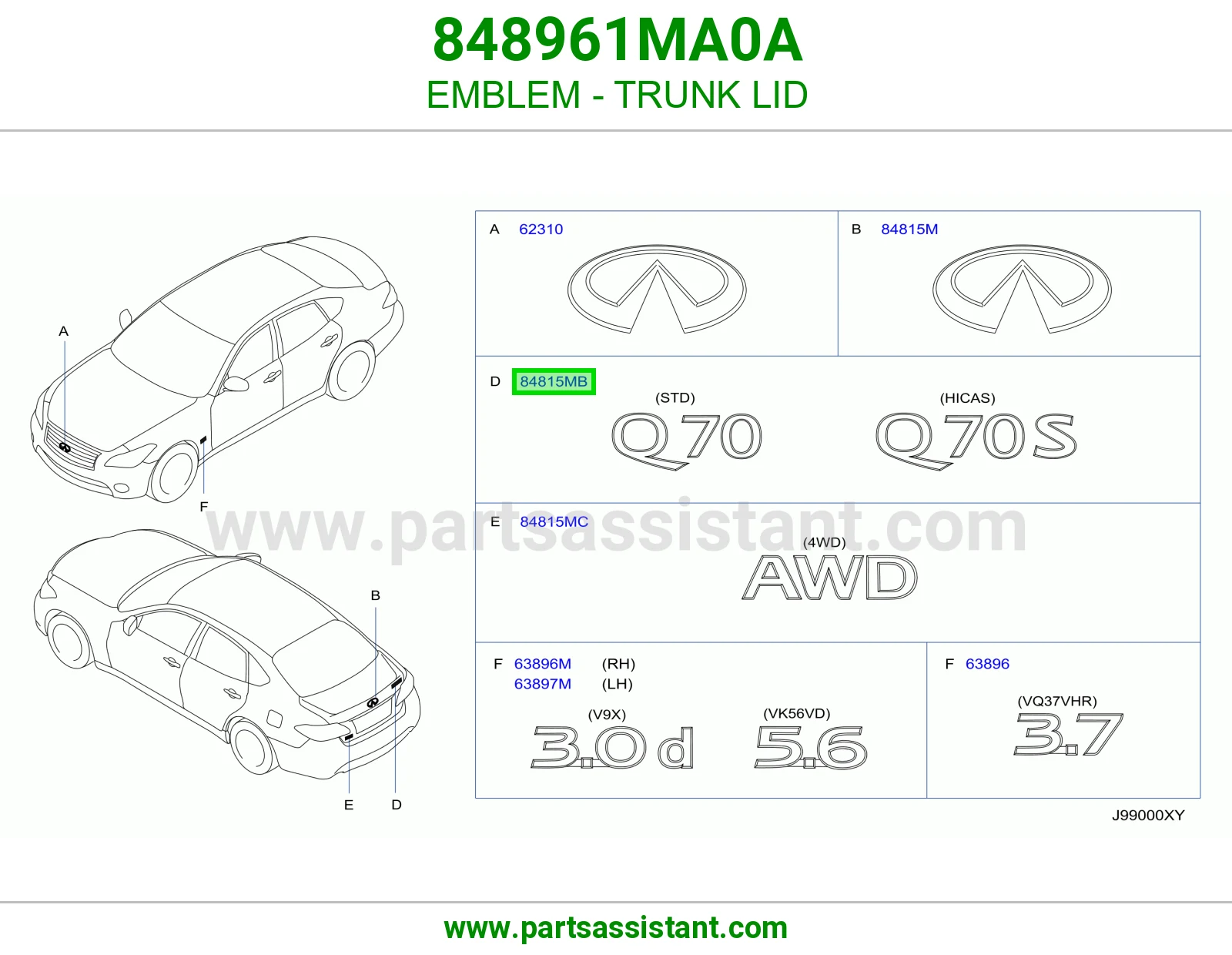 علامه نيسان شنطه 848961MA0A