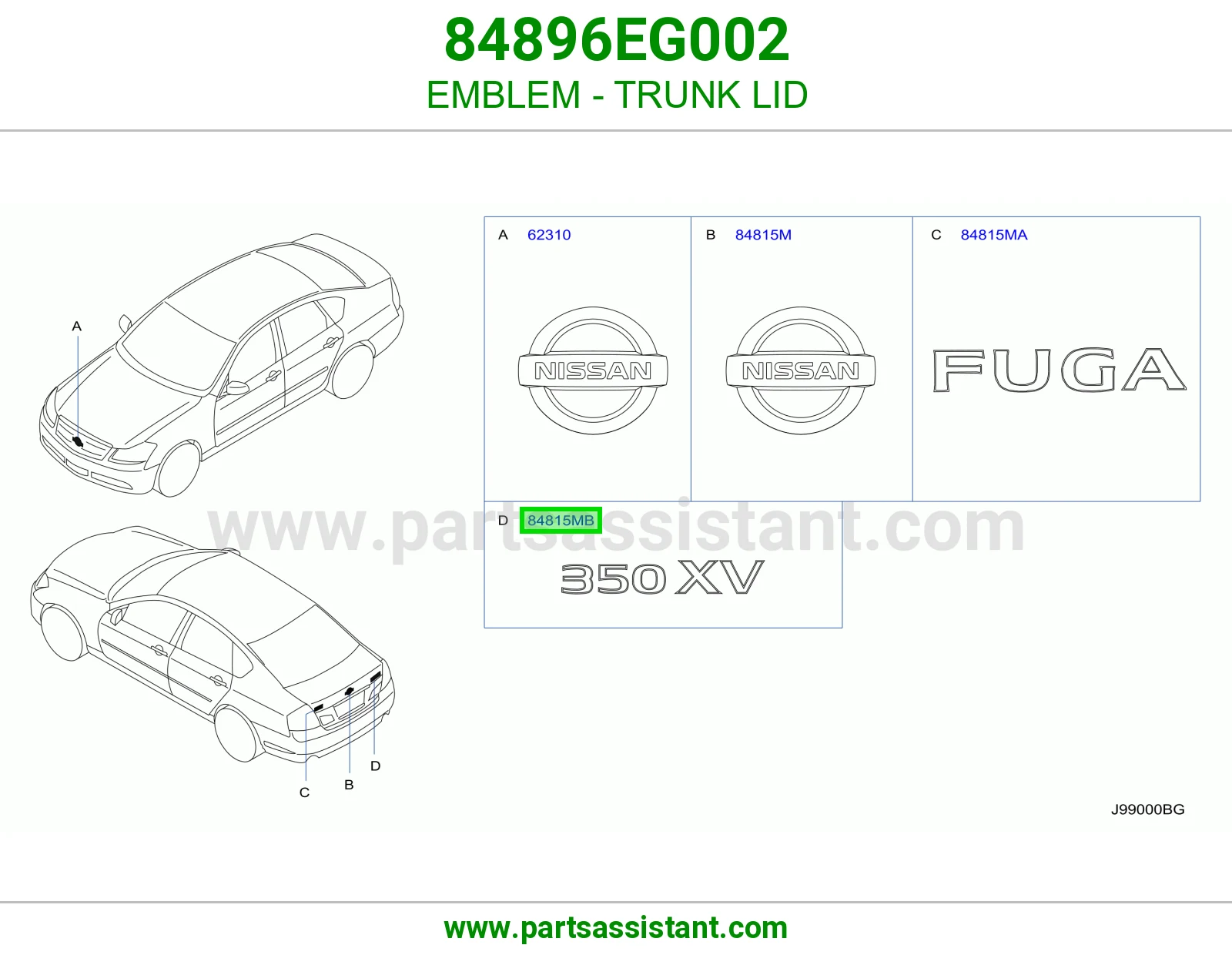 علامه نيسان شنطه 84896EG002
