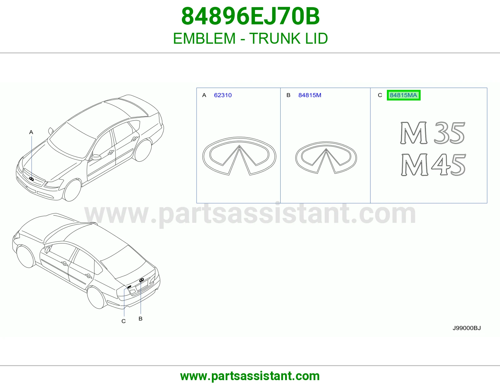 علامه نيسان شنطه 84896EJ70B