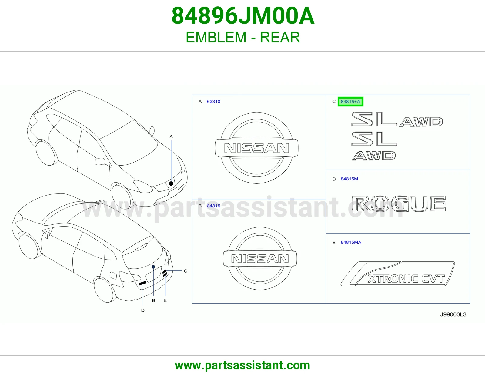 علامة خلفي 84896JM00A