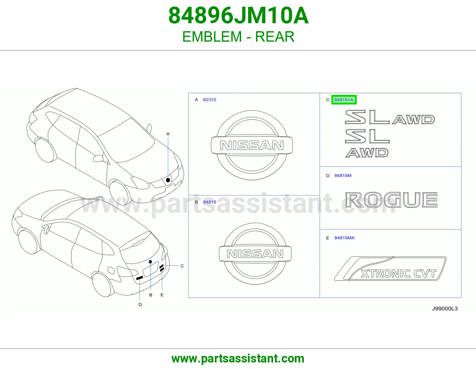 علامة خلفي 84896JM10A