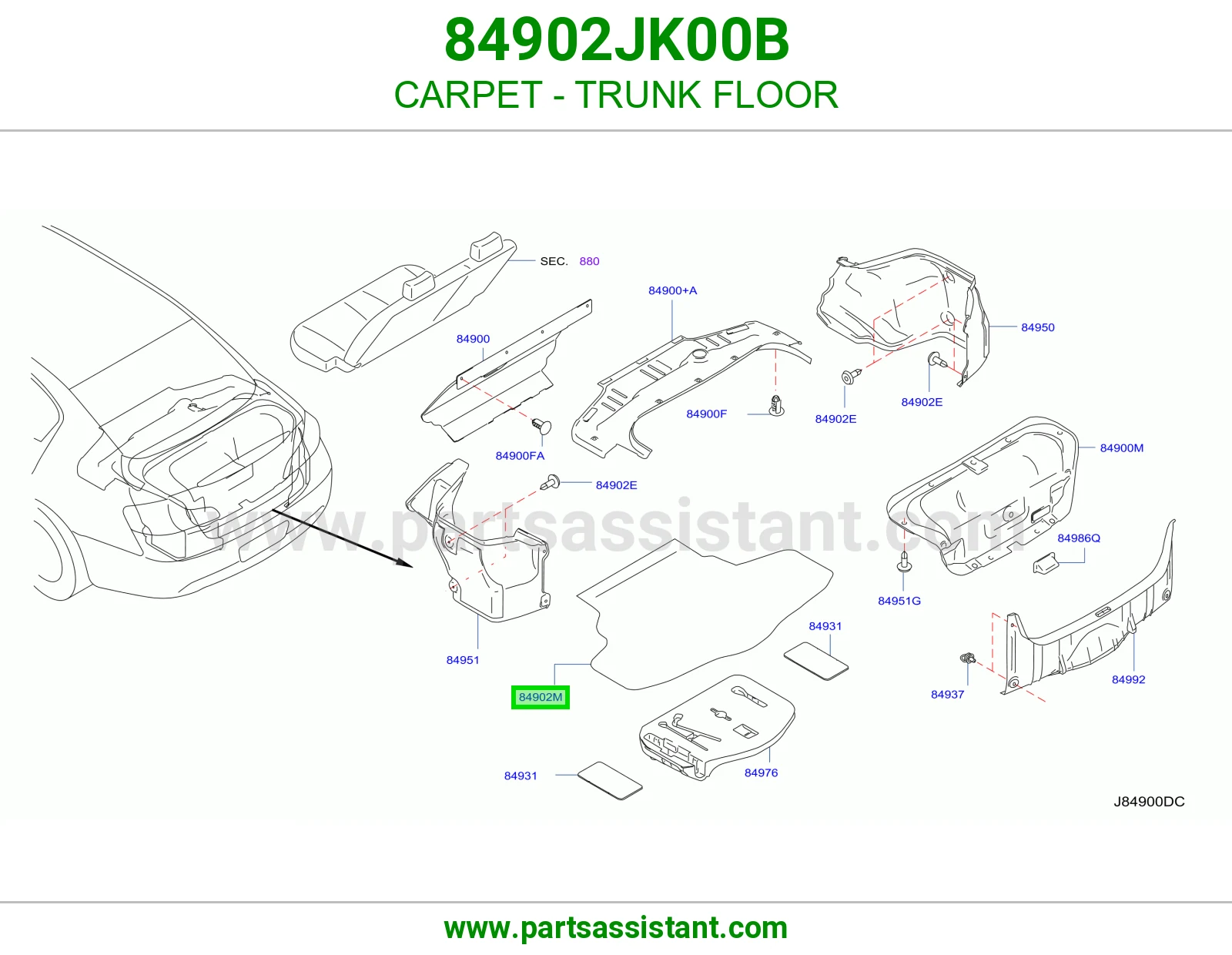 موكيت أرضية شنطة 84902JK00B