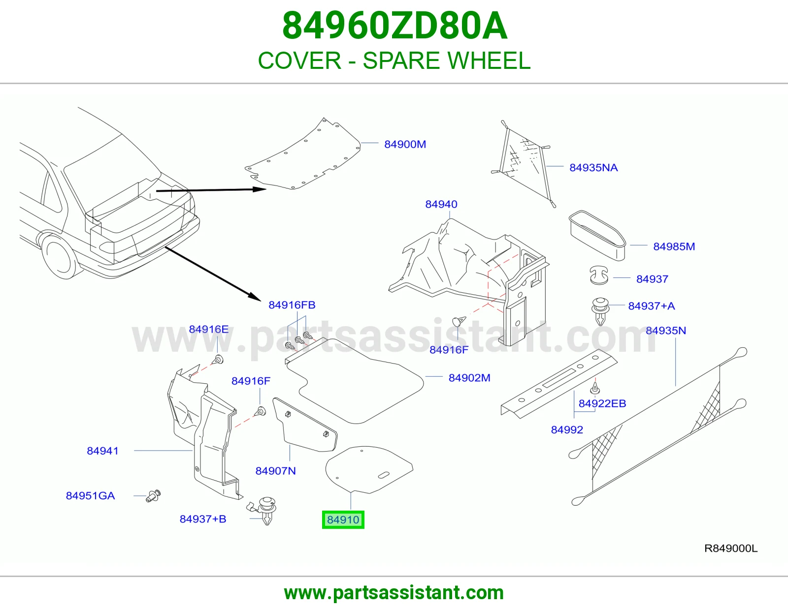 غطاء استبنة 84960ZD80A