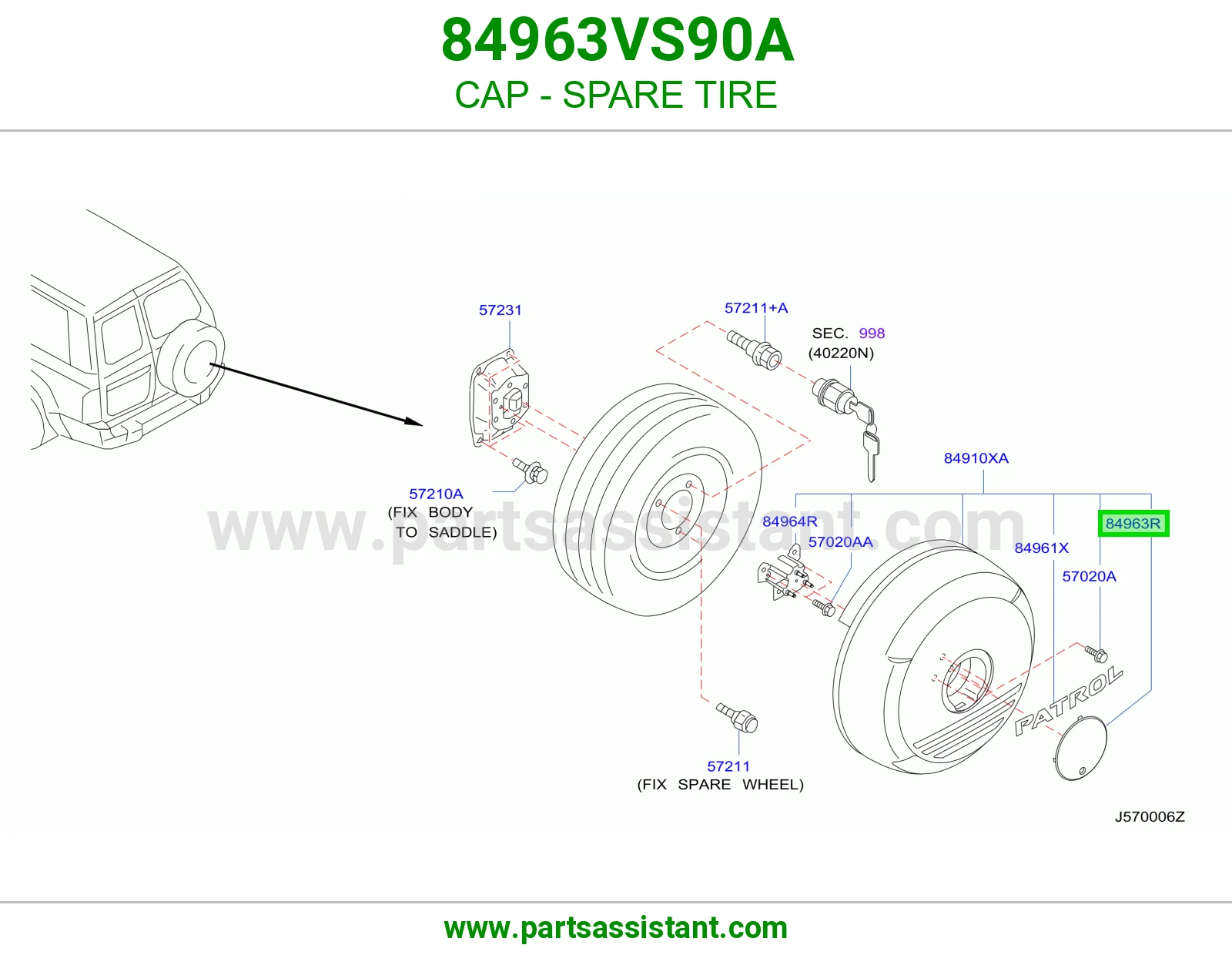 غطاء استبنة 84963VS90A