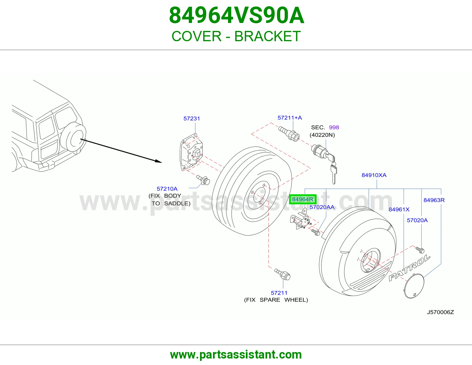 غطاء قاعدة 84964VS90A