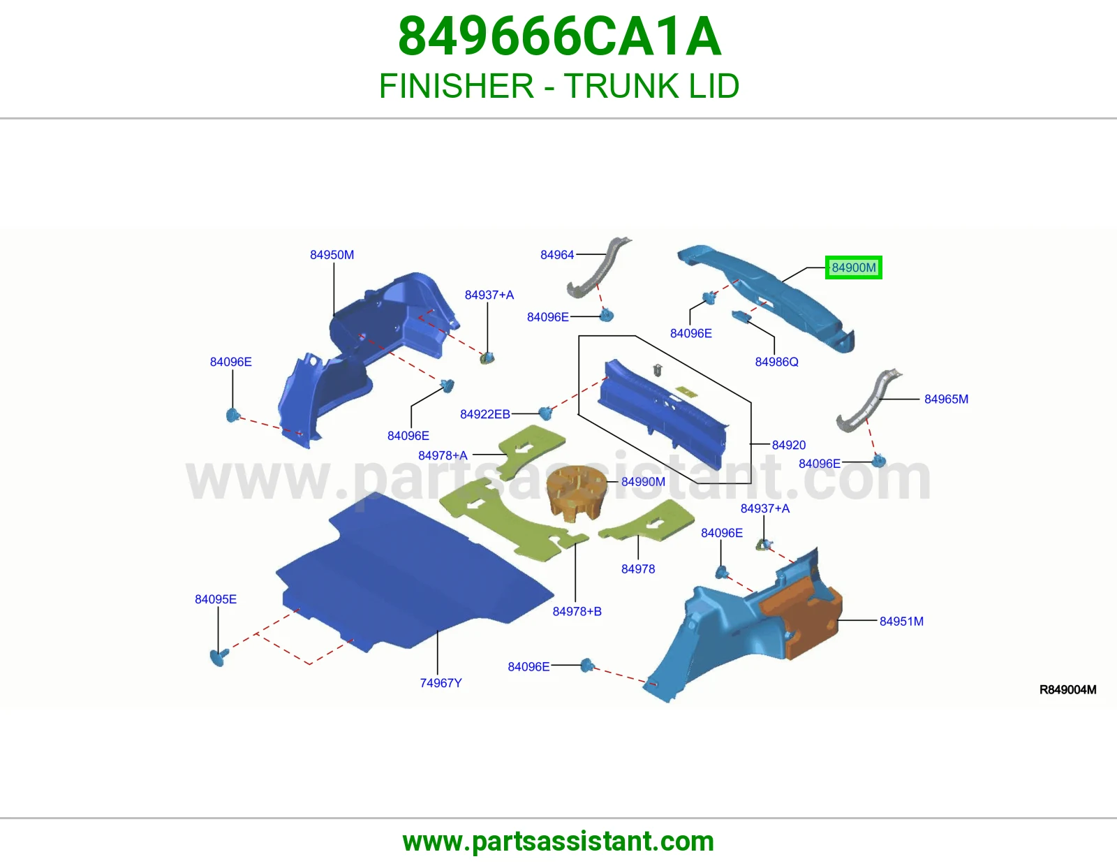 تلبيسة غطاء شنطة 849666CA1A