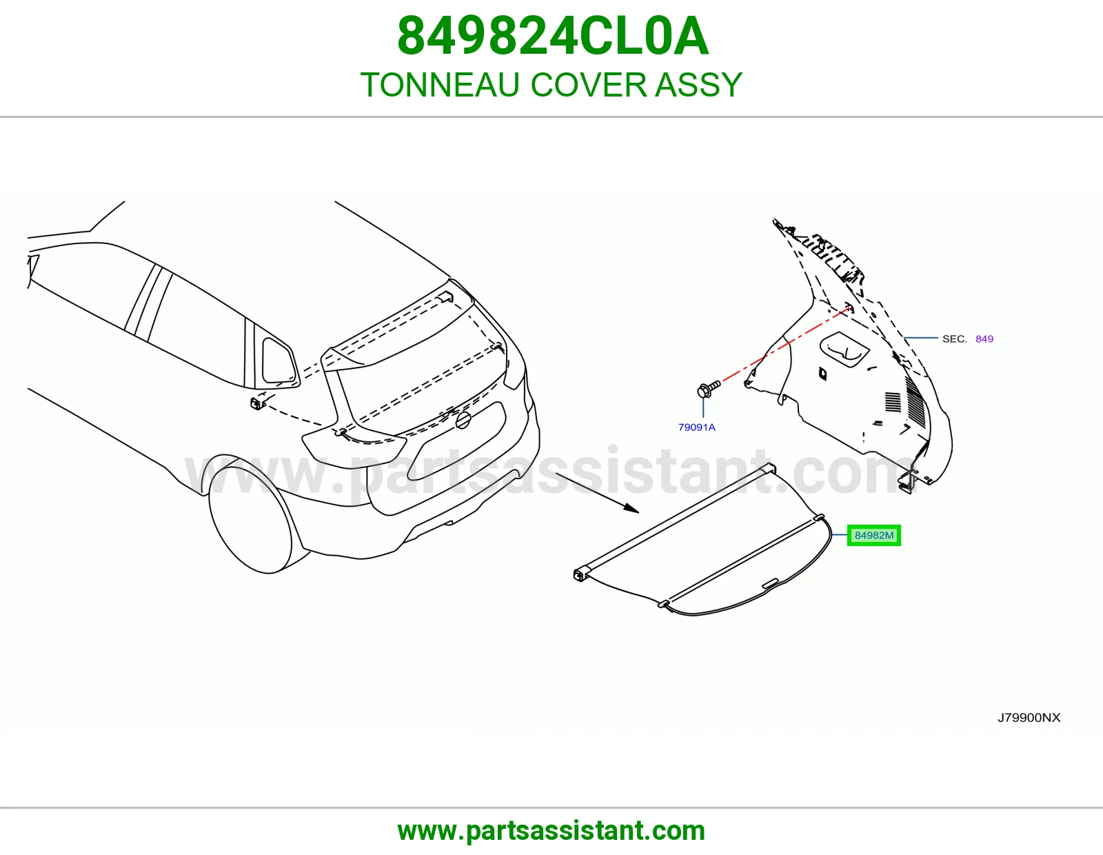 غطاء صندوق الونيت كامل 849824CL0A