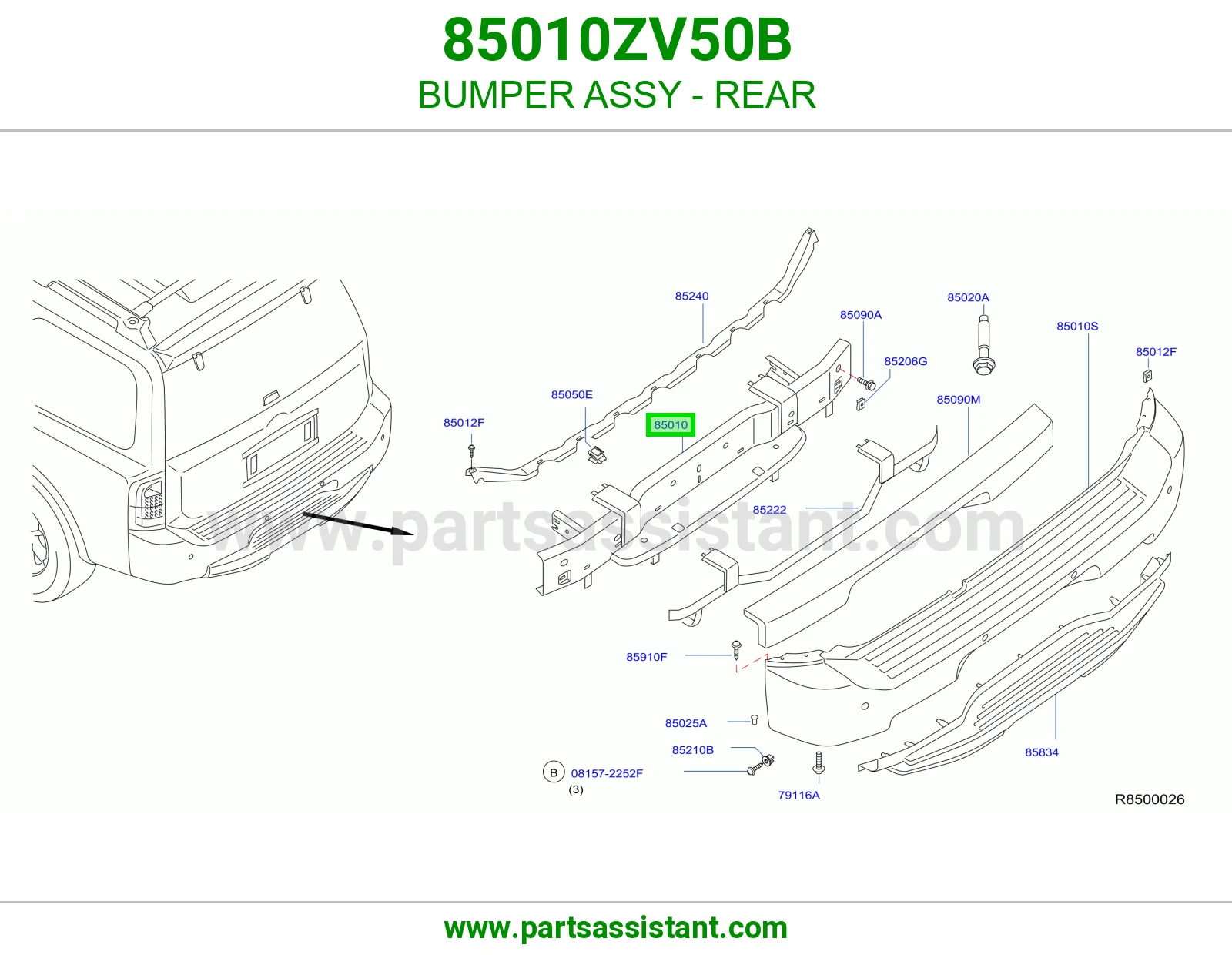 صدام خلفي 85010ZV50B