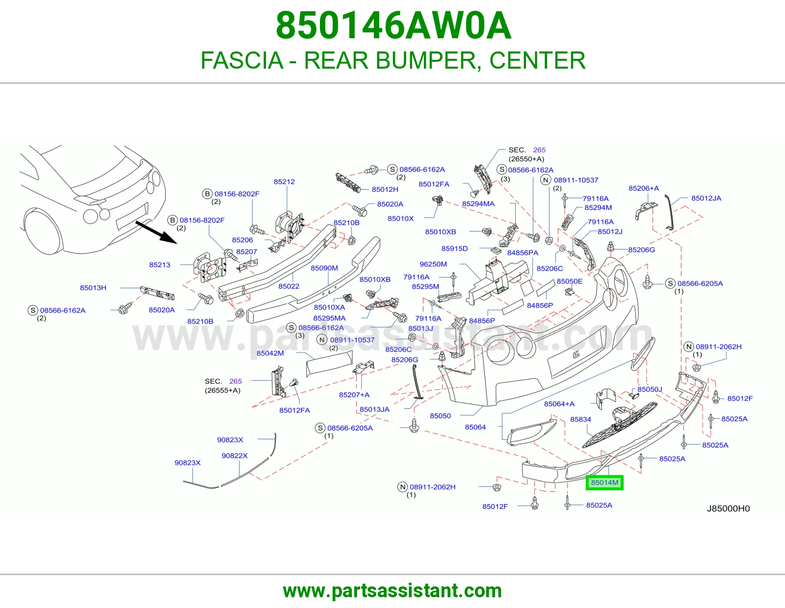 صدام خلفي وسط 850146AW0A