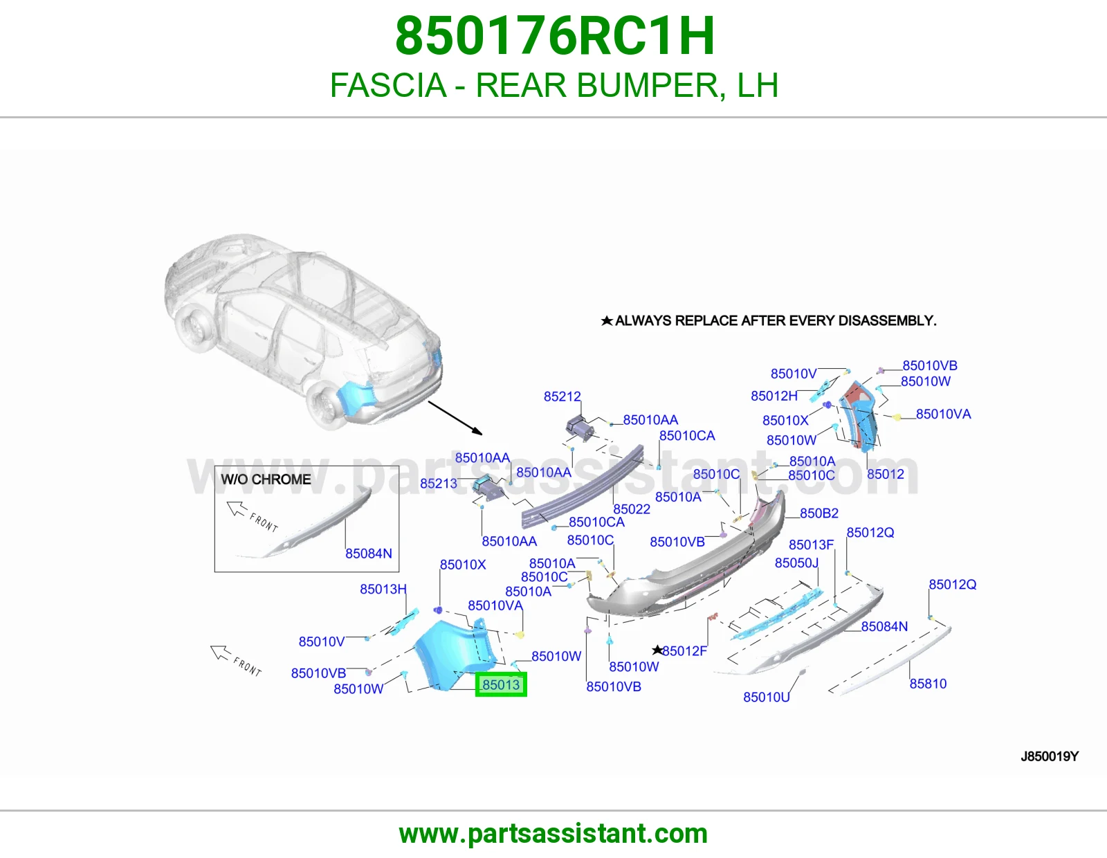 ركن صدام خلفي يسار 850176RC1H