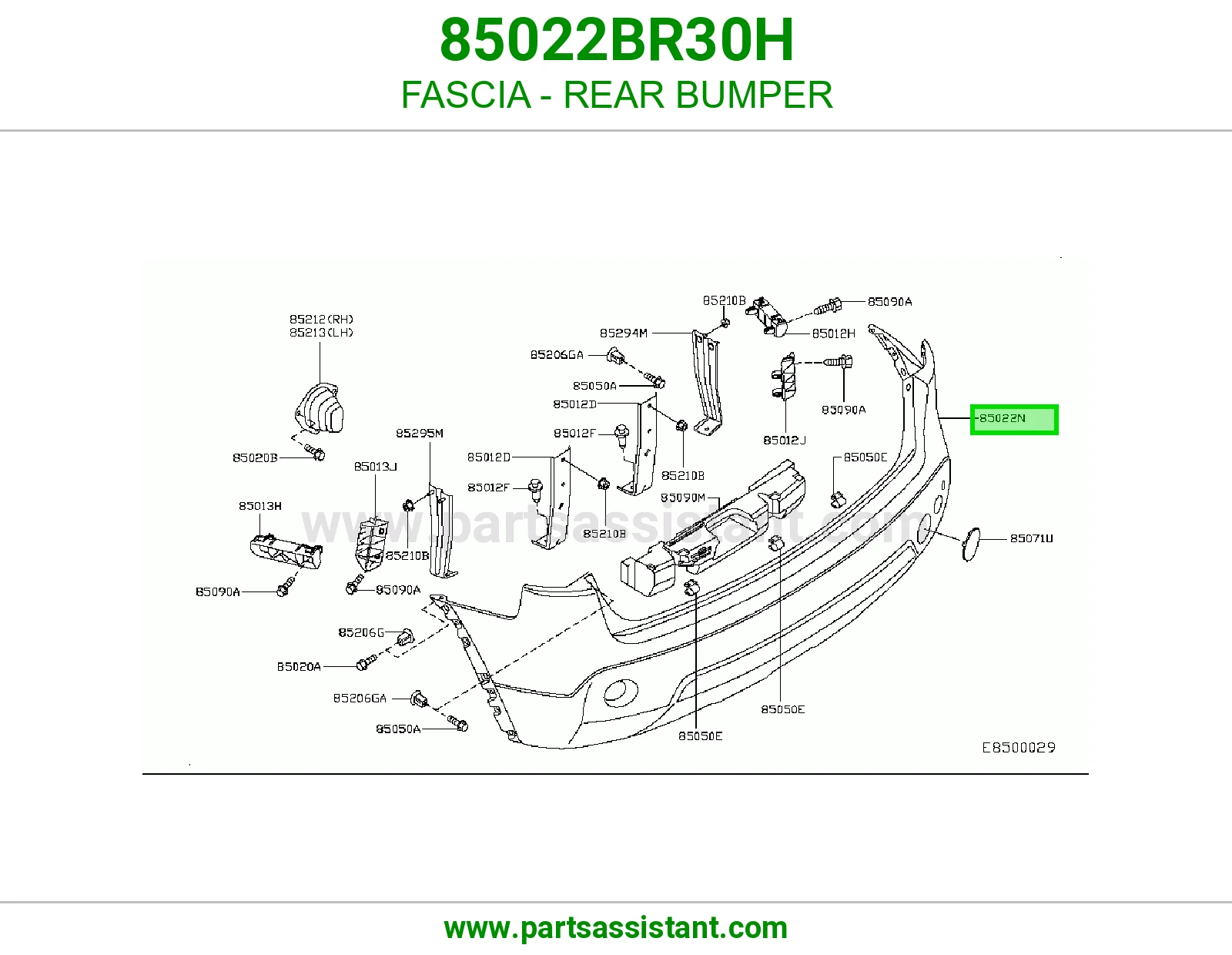 صداد خلفي وسط 85022BR30H