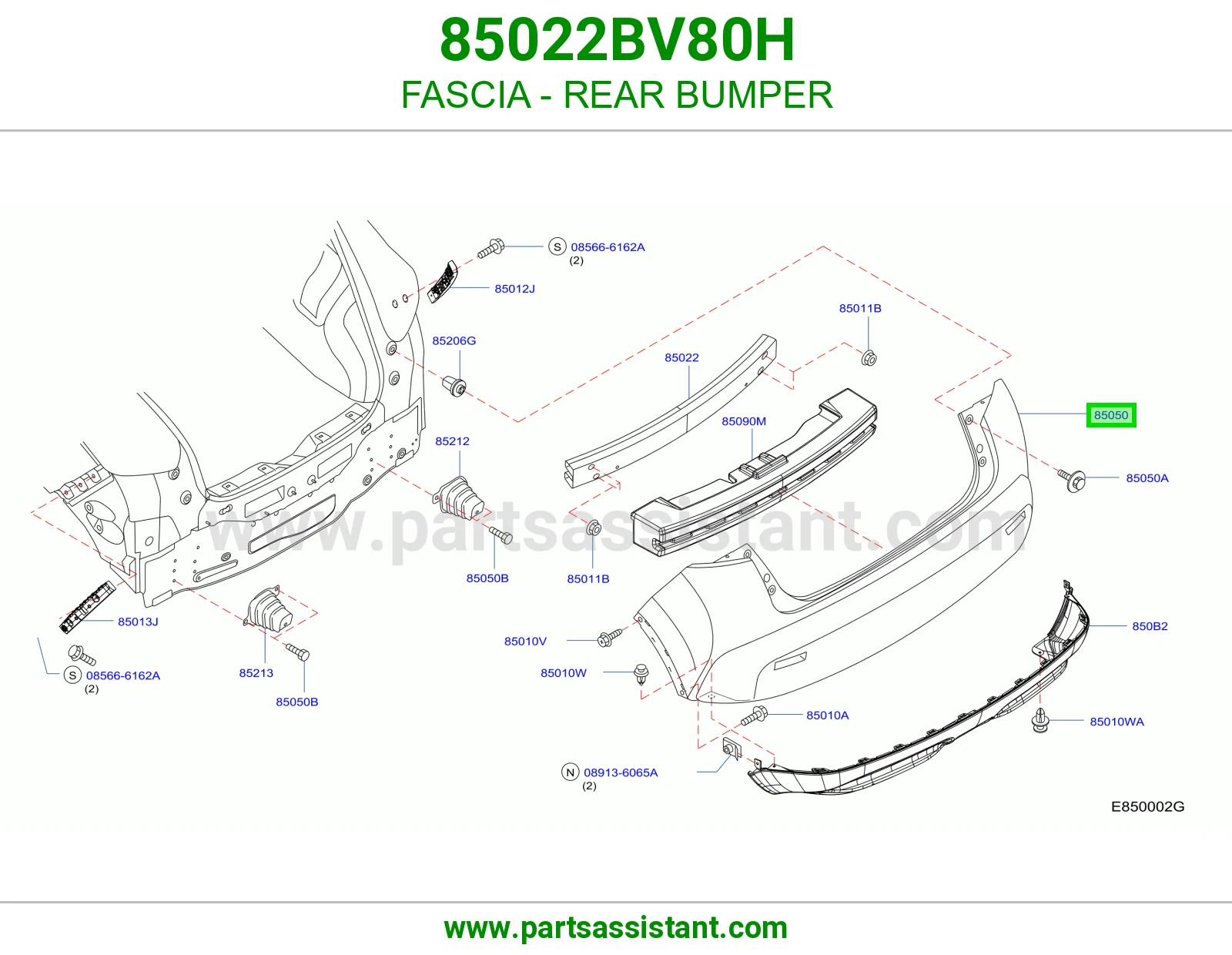 صدام خلفي 85022BV80H