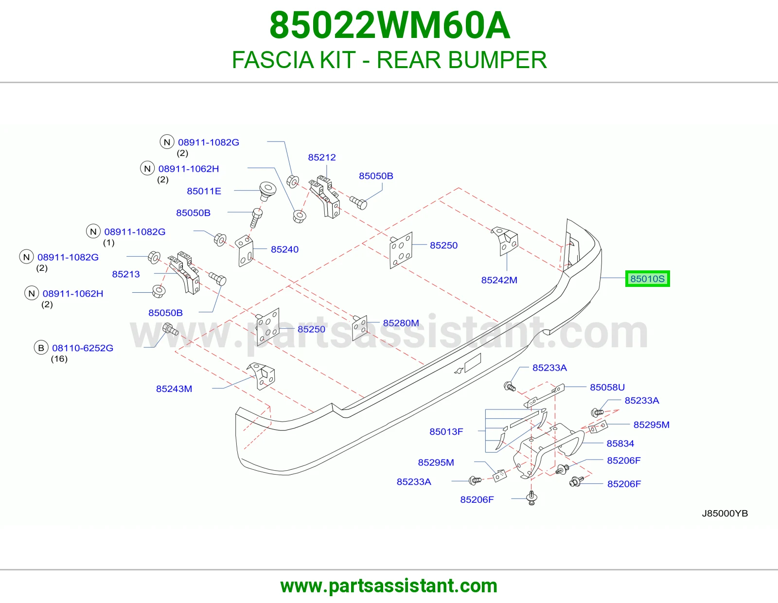 صدام خلفي 85022WM60A