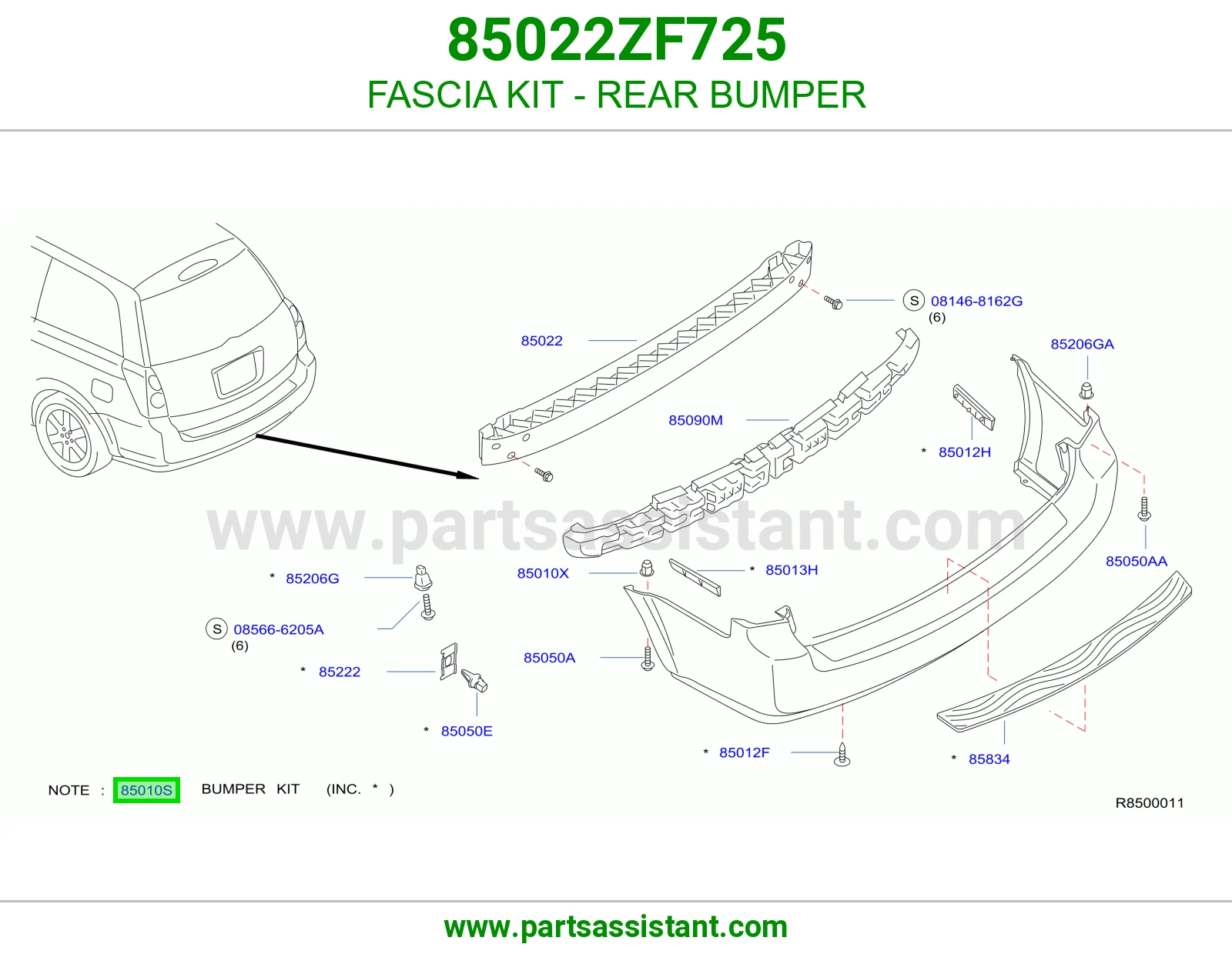 صدام خلفي 85022ZF725