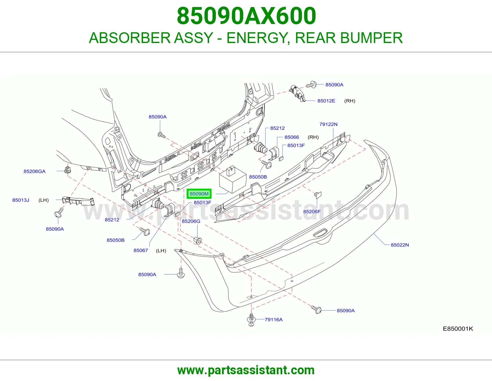 جسر صدام خلفي 85090AX600