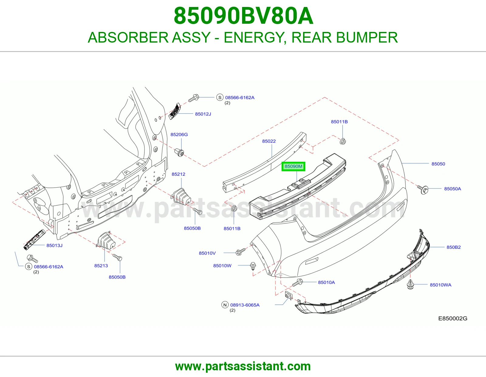 جسر صدام خلفي 85090BV80A