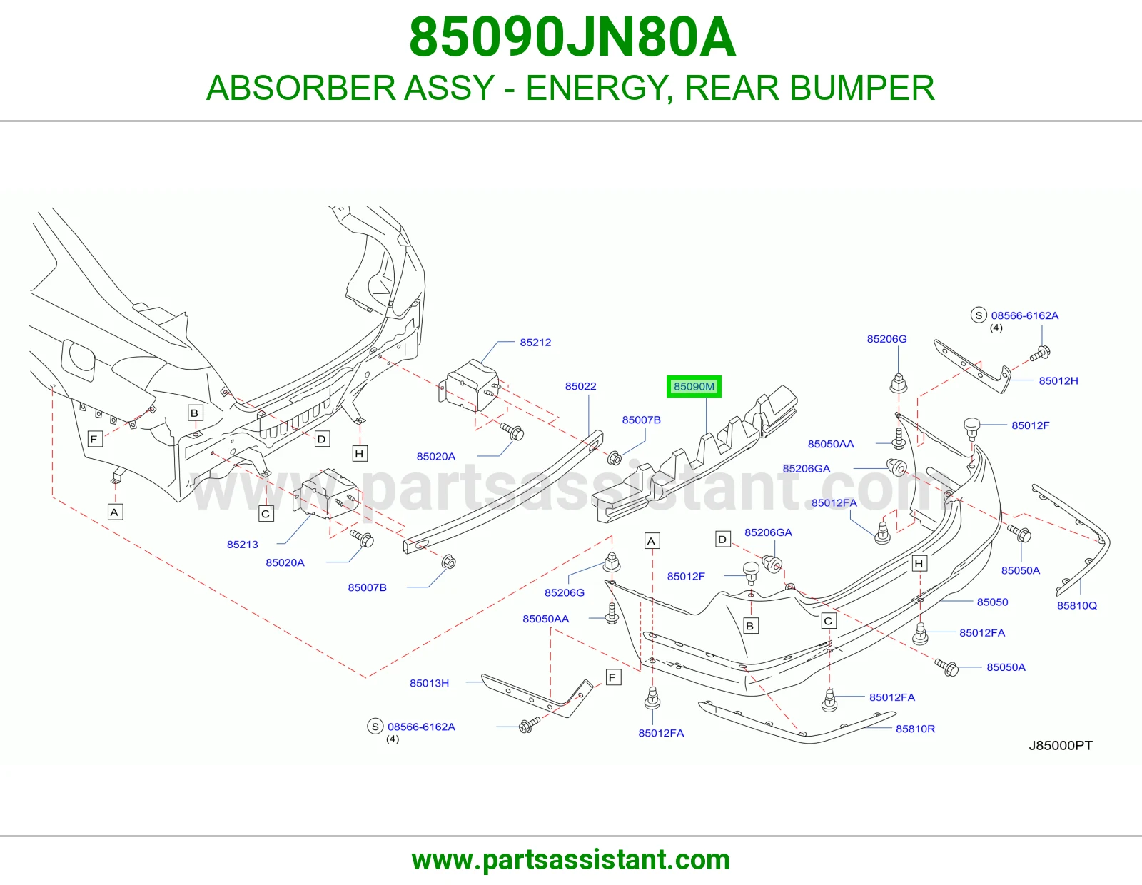 جسر صدام خلفي 85090JN80A