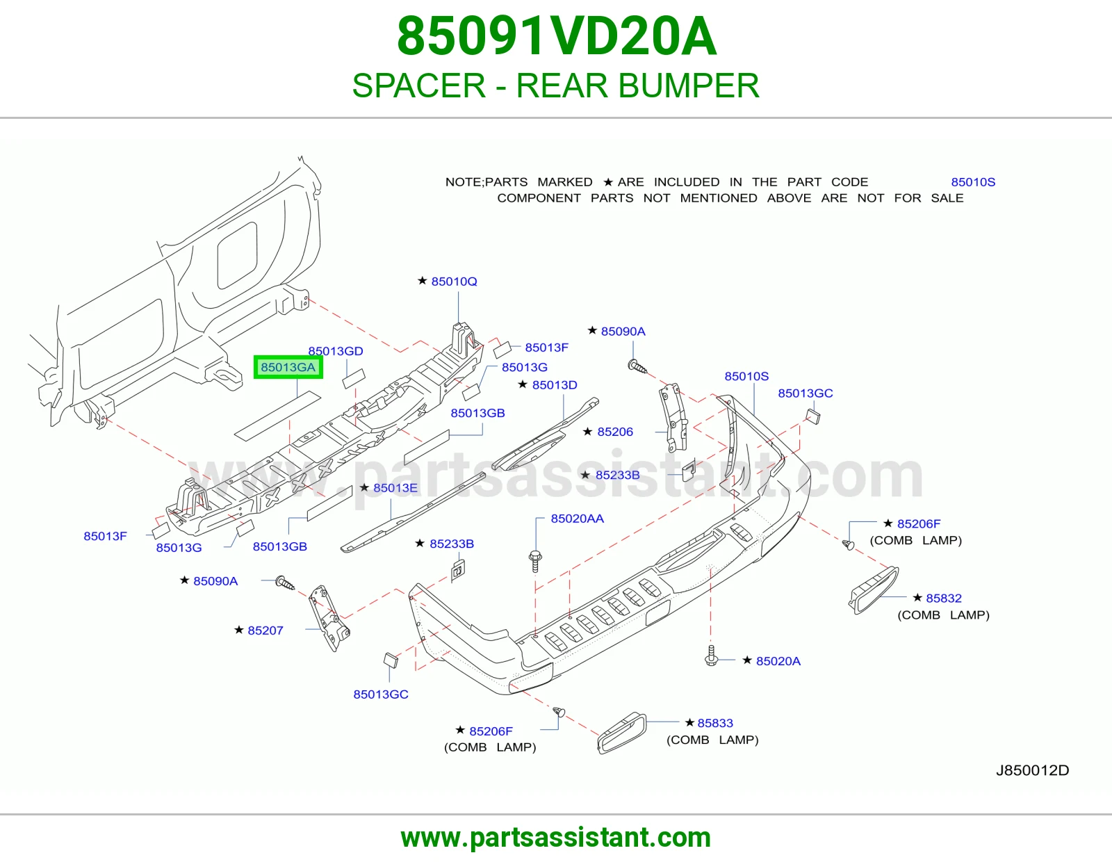 فاصل صدام خلفي 85091VD20A
