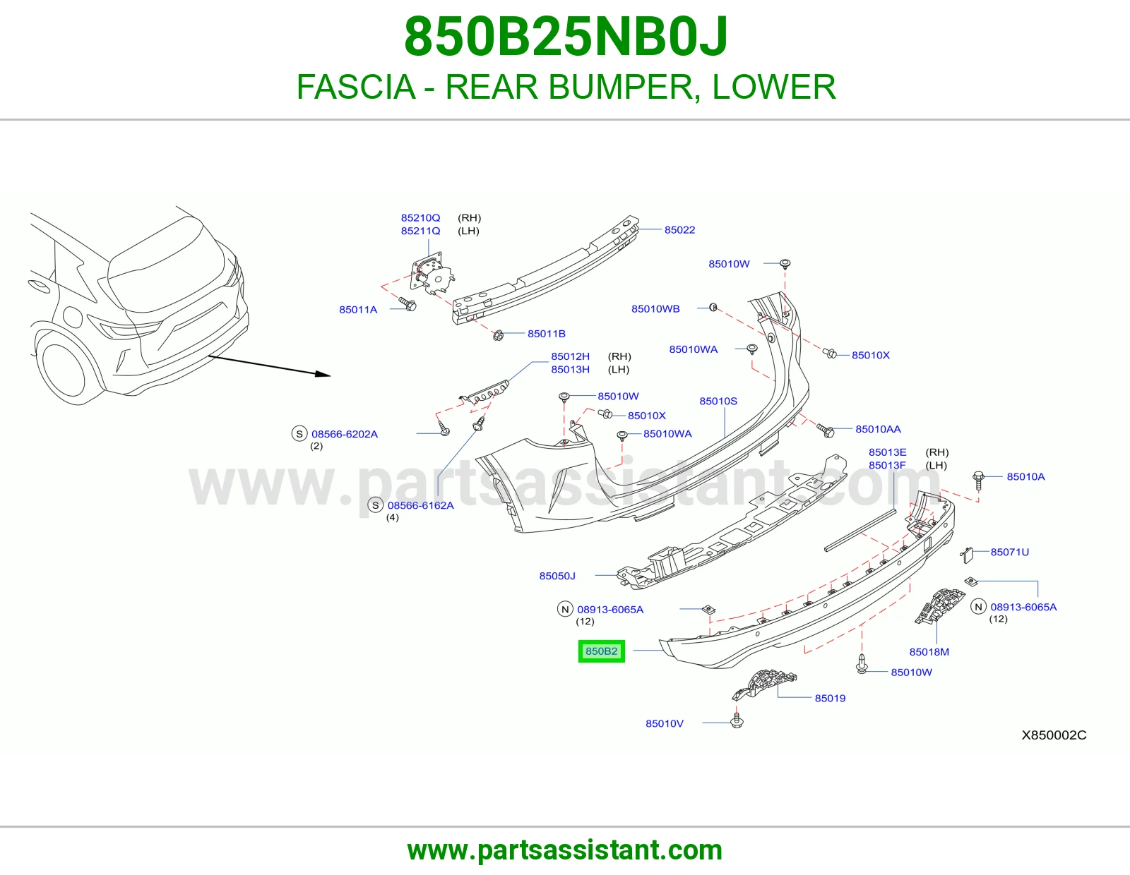 صدام خلفي تحت 850B25NB0J