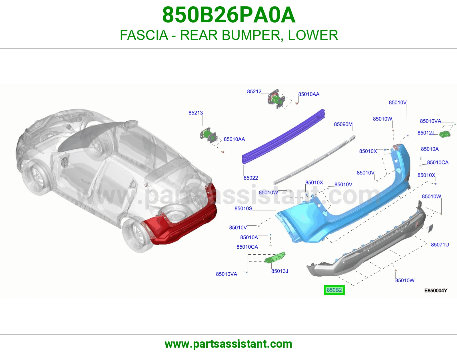 صدام خلفي تحت 850B26PA0A