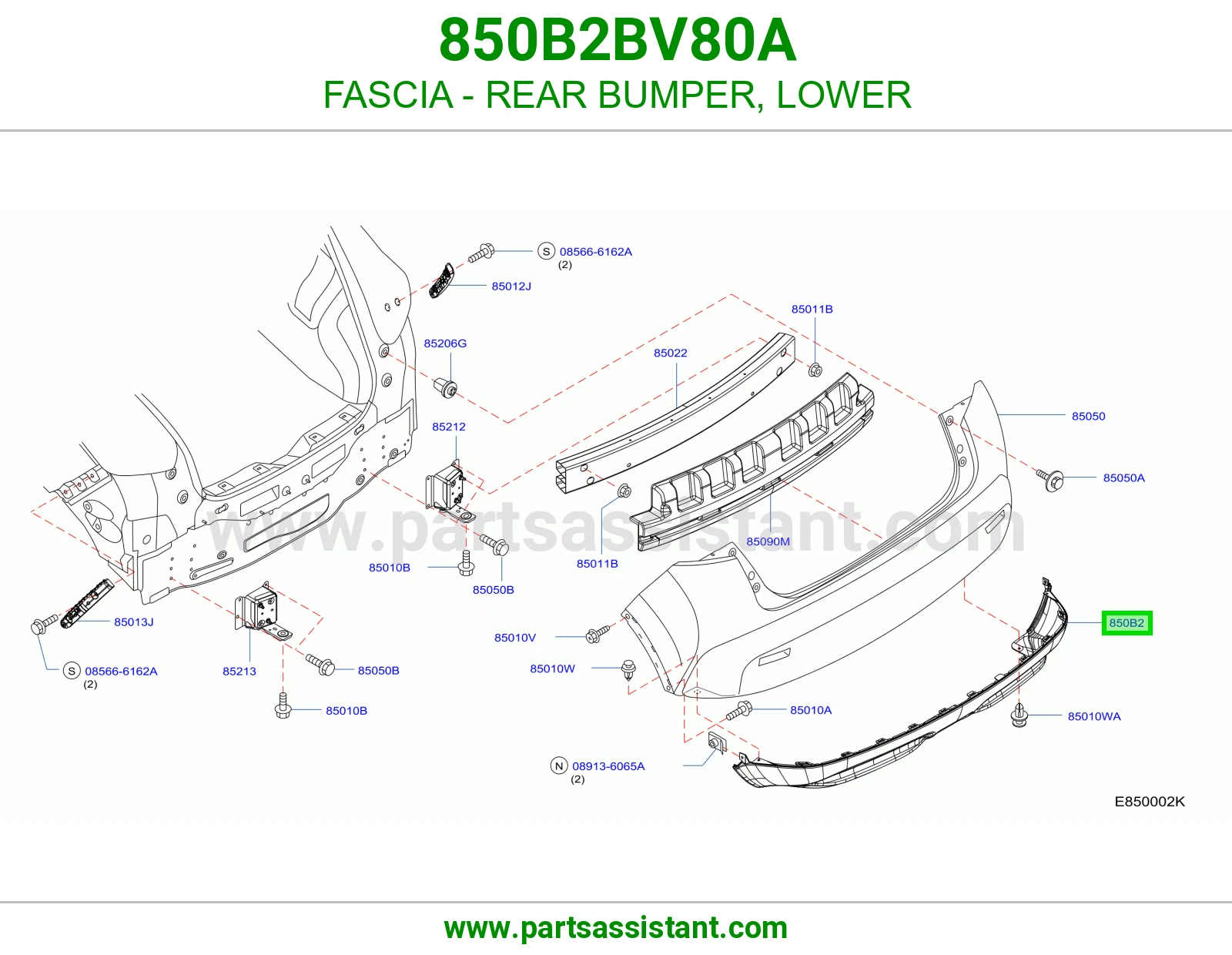 صدام خلفي تحت 850B2BV80A