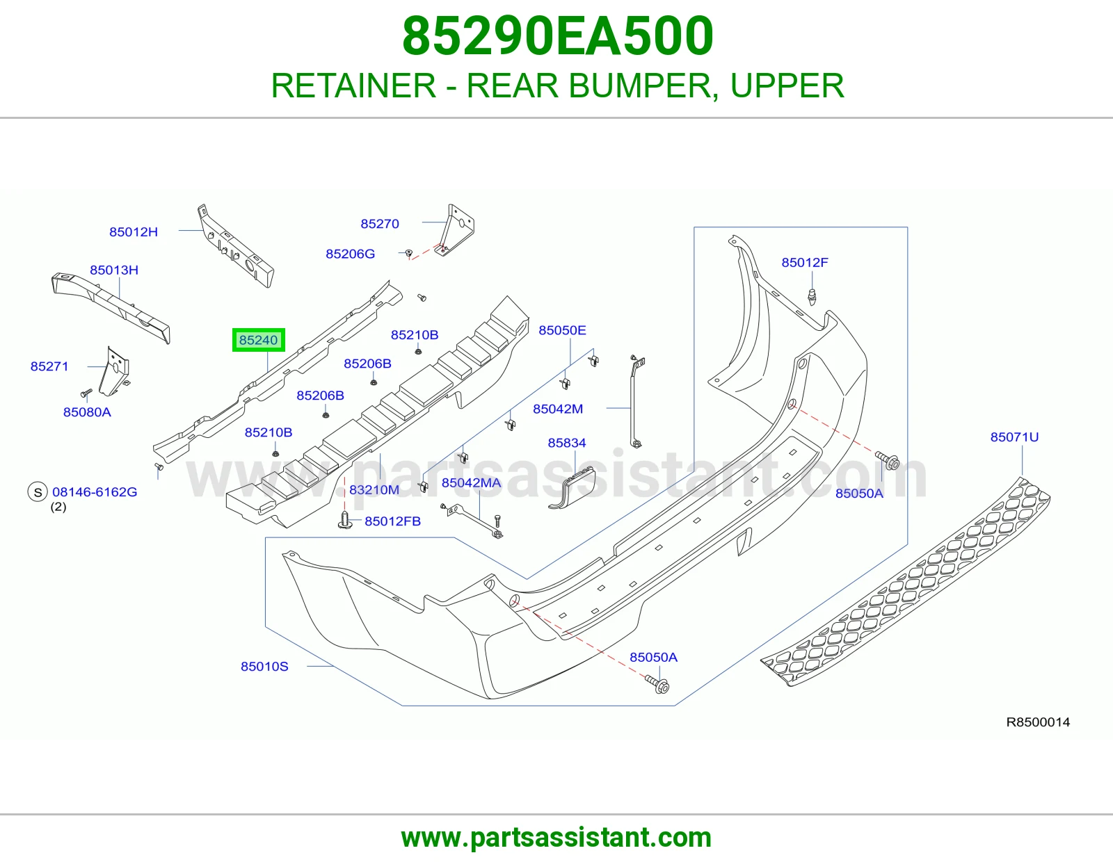 بلاستيك فوق صدام 85290EA500
