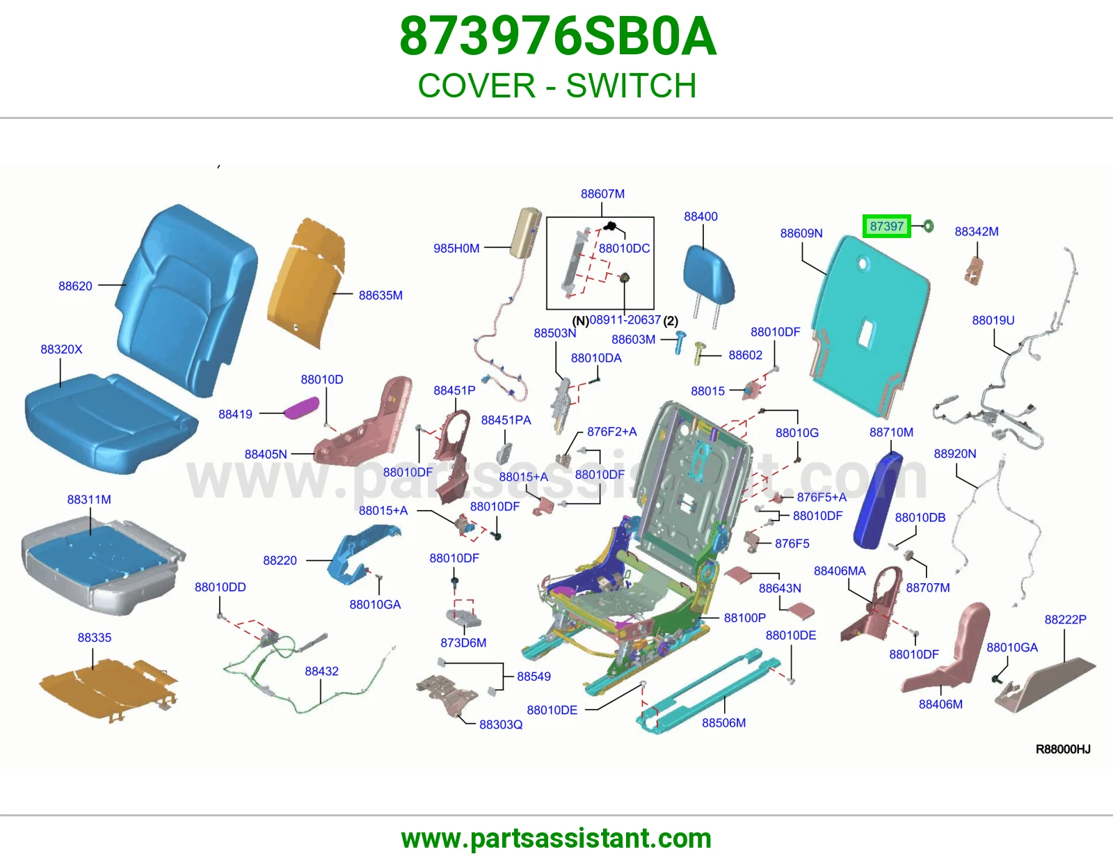غطاء سويتش 873976SB0A